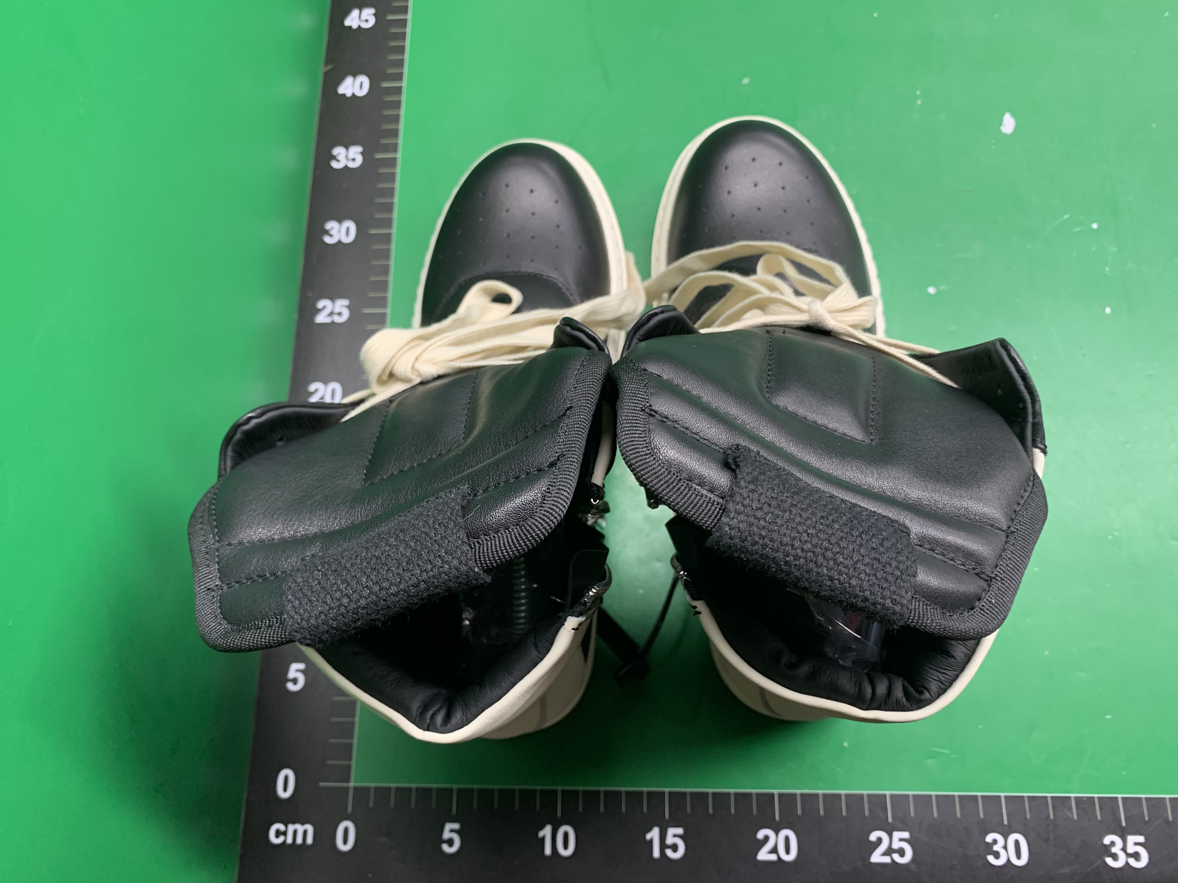 26新款春秋男鞋高帮鞋黑白大倒三角鞋牛皮大码48厚底情侣欧美 — miniatura QC 3