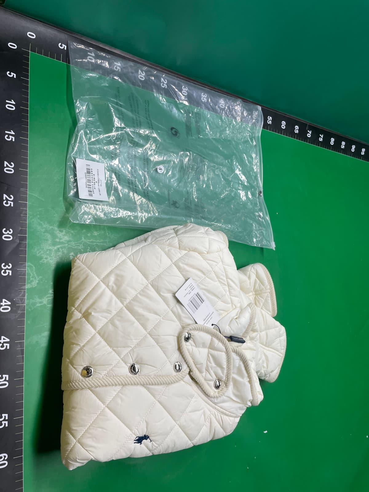 现货RL拉夫小马刺绣菱格棉服新款时尚翻领百搭棉服服显瘦轻薄高品 — foto QC 1