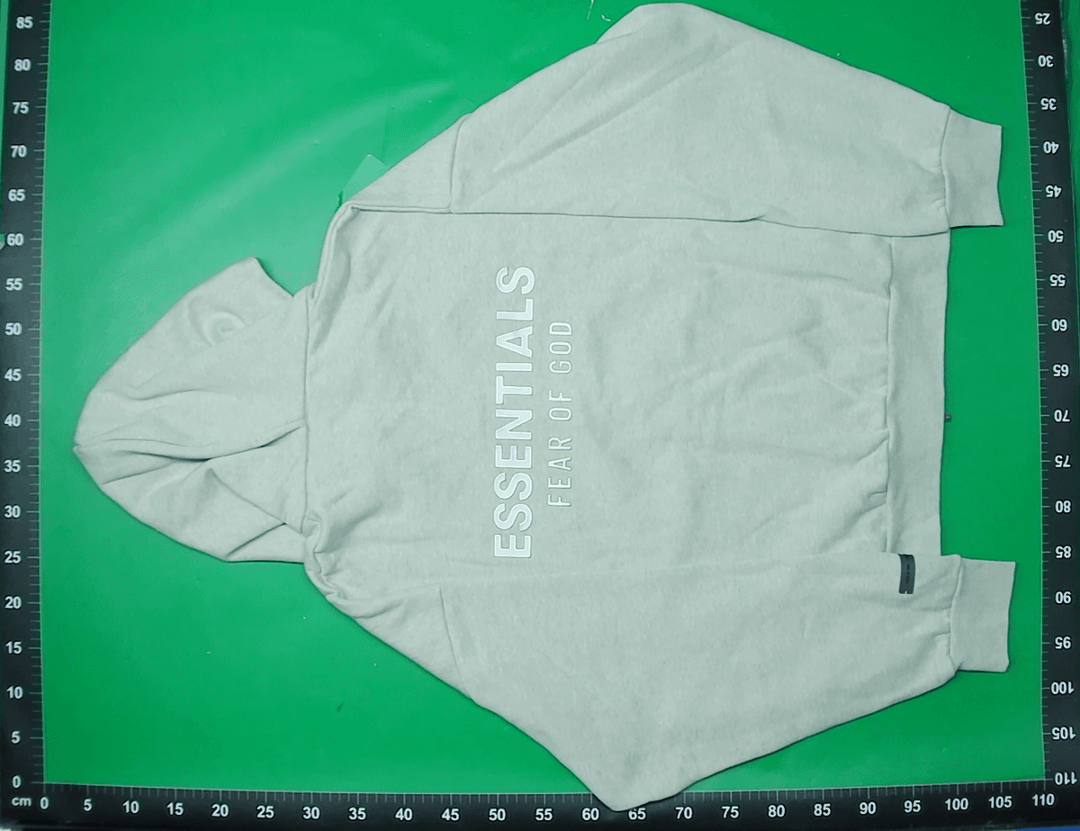 ss25-Essentials拉丝银硅胶开衫拉链宽松连帽帽衫外套 — miniatura QC 5