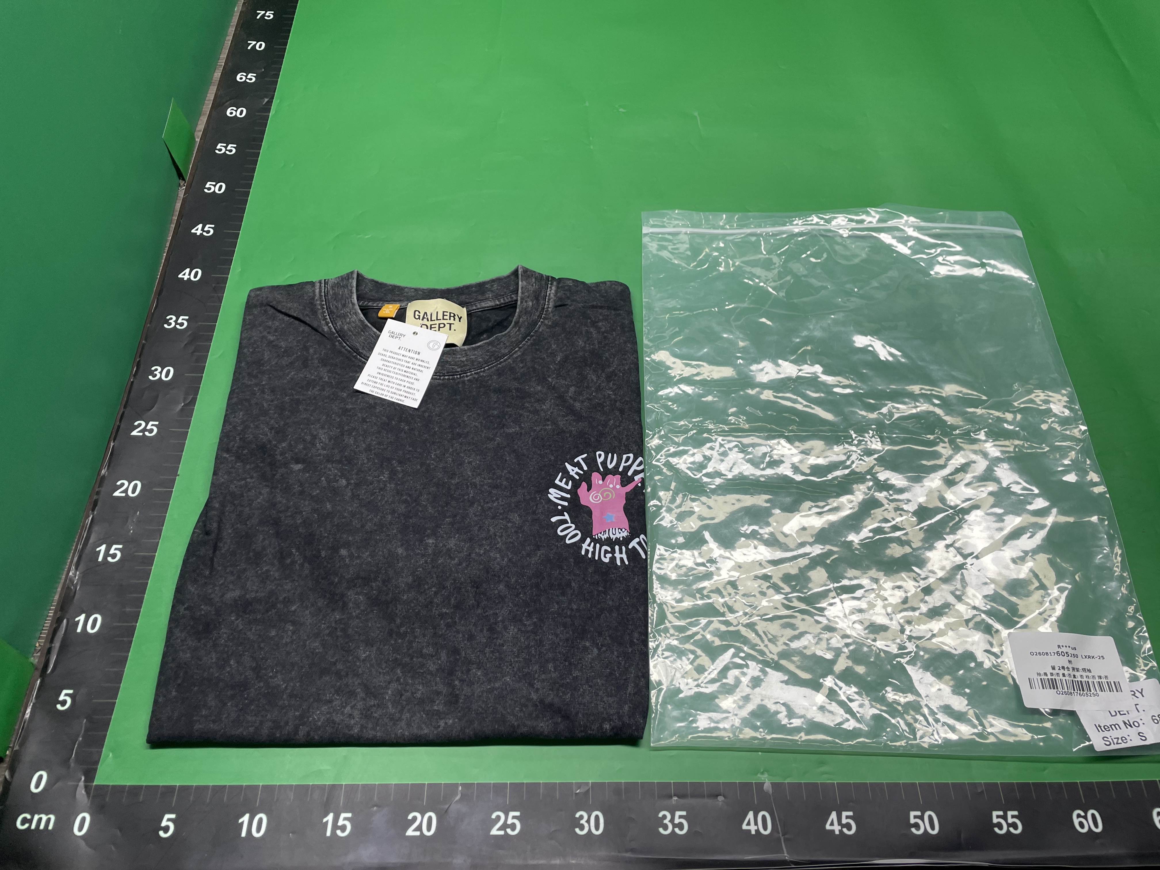 GALLERY DEPT  DRIVE水洗做旧复古短袖T恤彩虹涂鸦宽松情侣半袖男 — miniatura QC 2