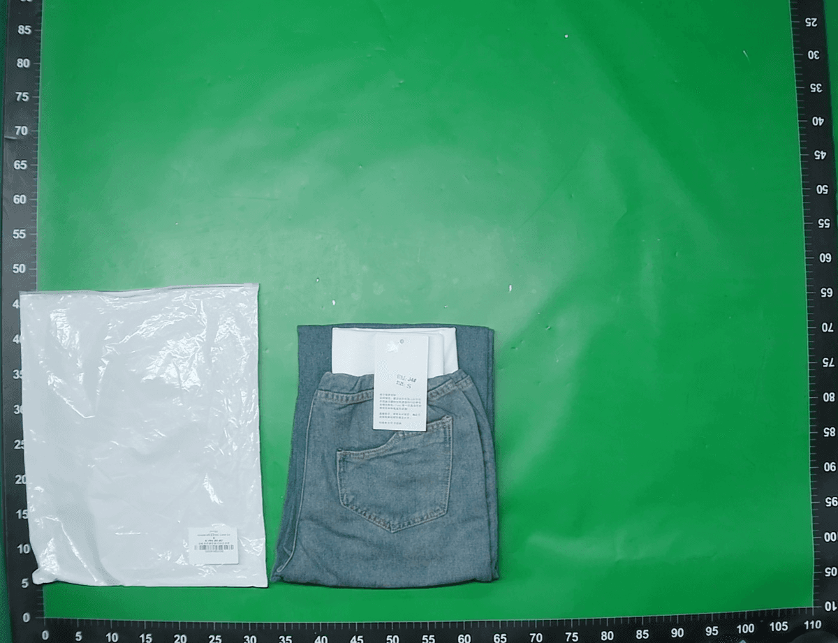 美式复古街头水洗做旧蓝色牛仔裤男女直筒宽松设计感休闲牛仔裤子 — foto QC 1
