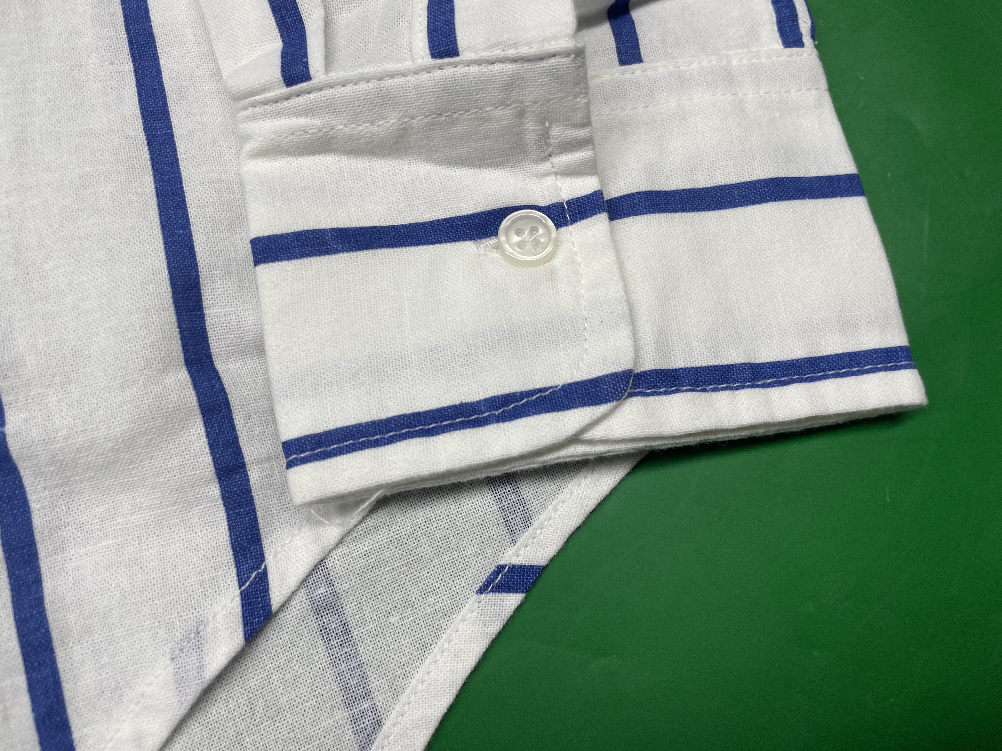 RL拉夫小马标纯棉大条纹防晒衫春夏休闲情侣上衣长袖衬衫女 — miniatura QC 4