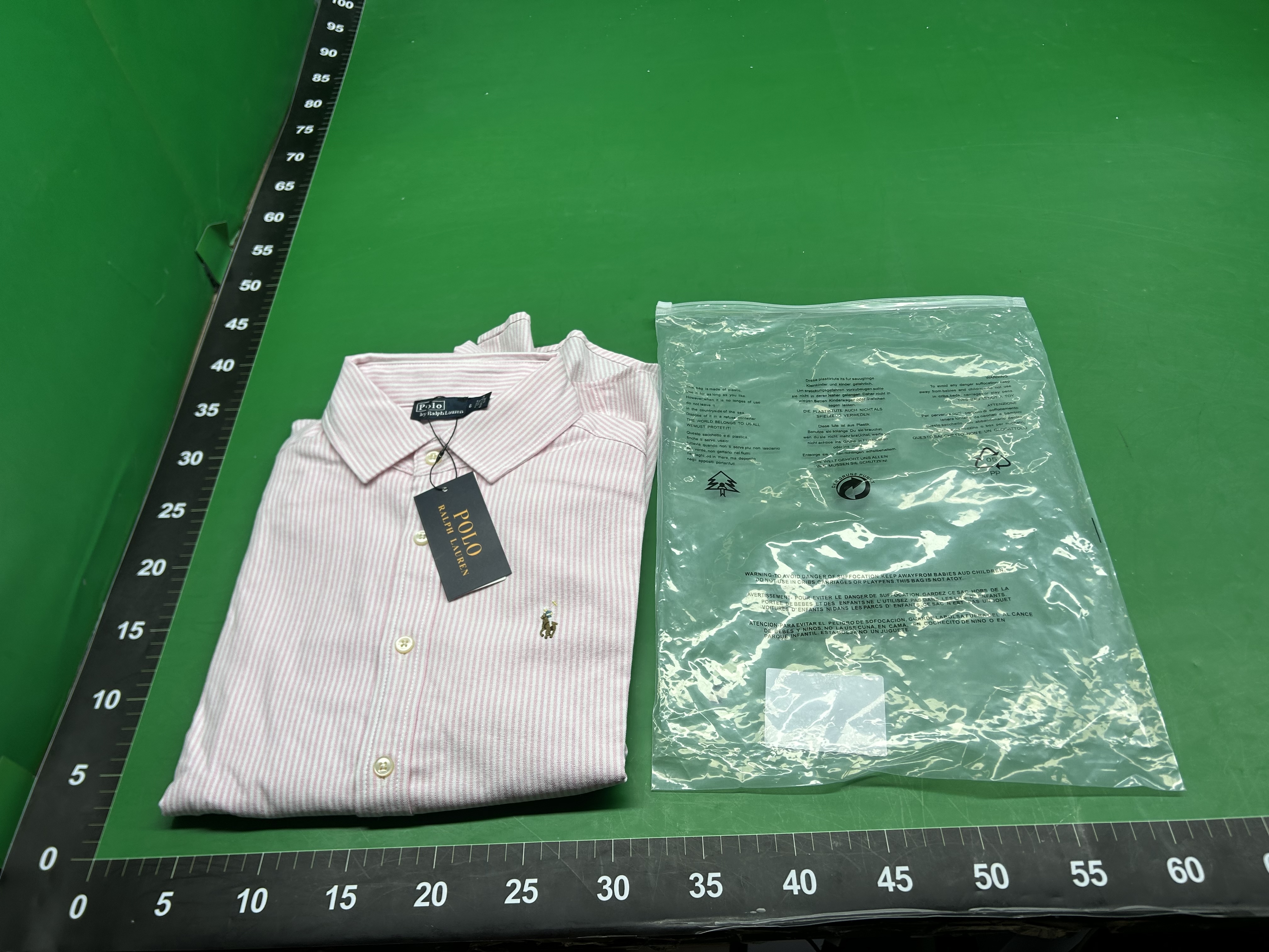 RL拉夫小马标纯棉大条纹防晒衫春夏休闲情侣上衣长袖衬衫女 — miniatura QC 3