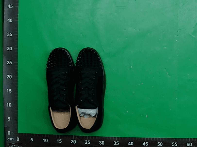 欧美潮红底鞋黑色绒面鞋头钉板鞋小白鞋女鞋男鞋系带板鞋外贸潮 — foto QC 1