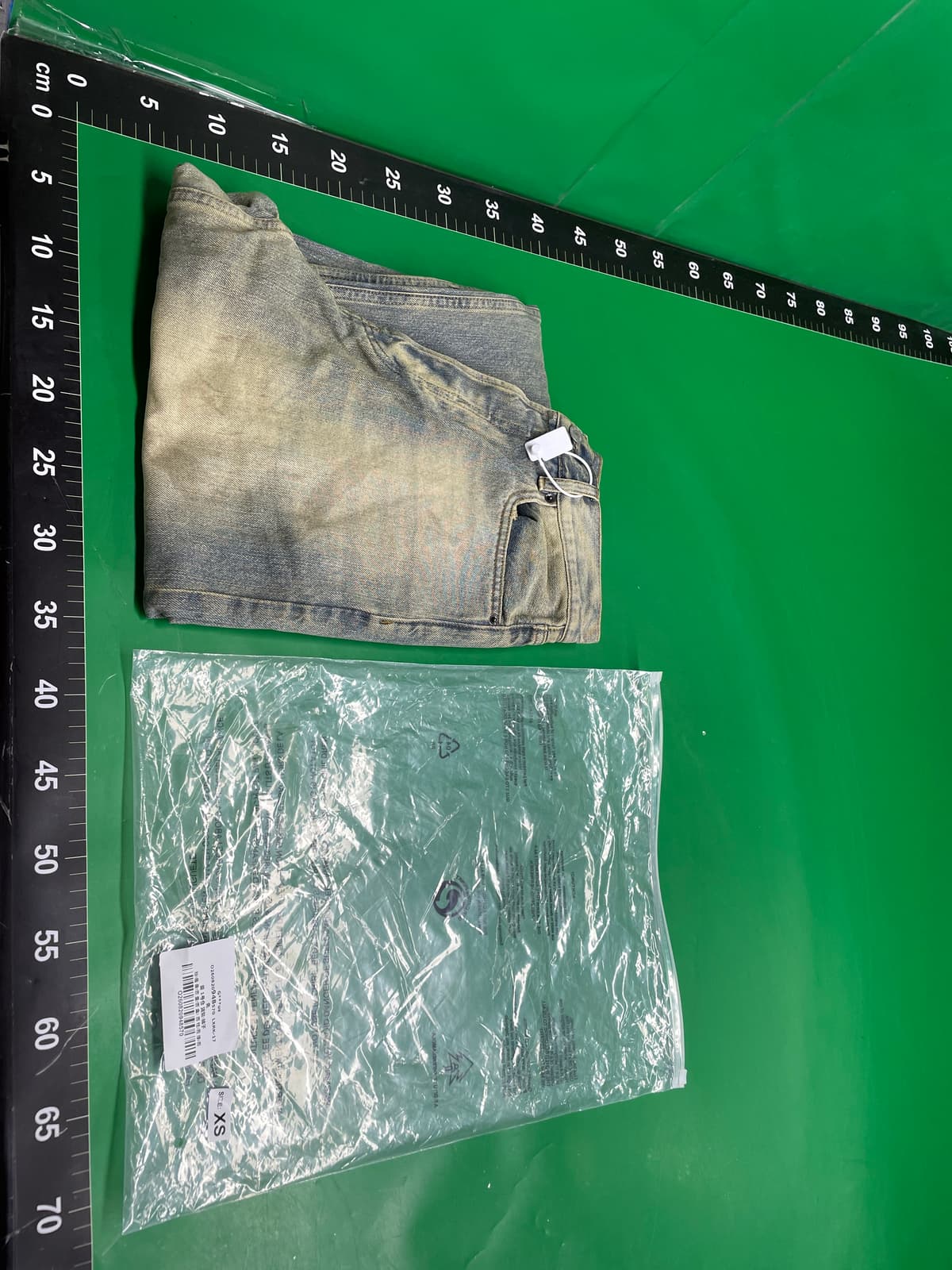 Ac New Model 1981m Rivet Leather Pocket Jeans, Washed and Distressed, Hand-Dyed Dirty Pants, Straight-Leg Loose Trousers — foto QC 1