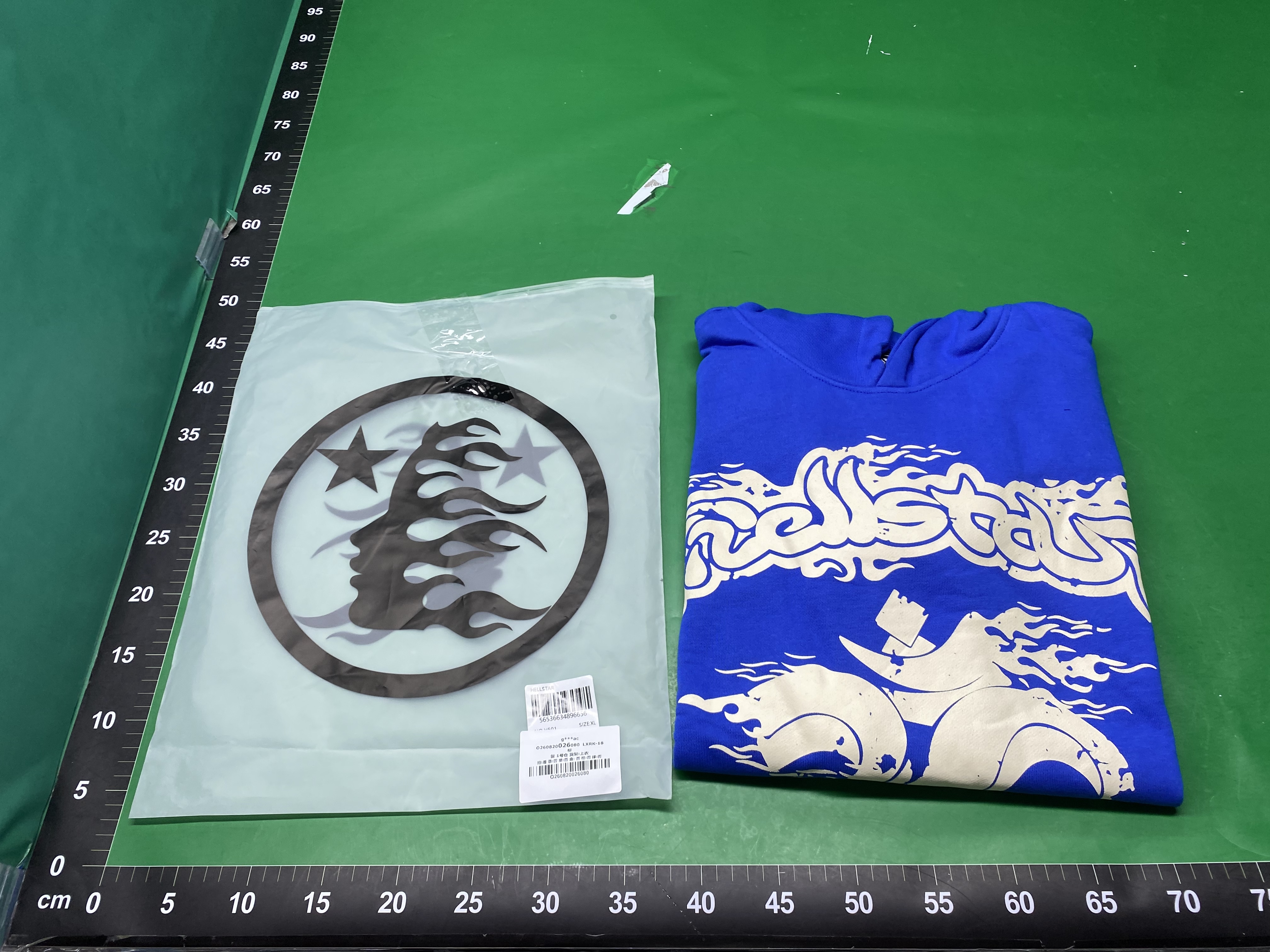 跨境新款欧美Hell地狱之星潮牌宽松复古字母印花连帽卫衣衫长裤潮 — miniatura QC 4