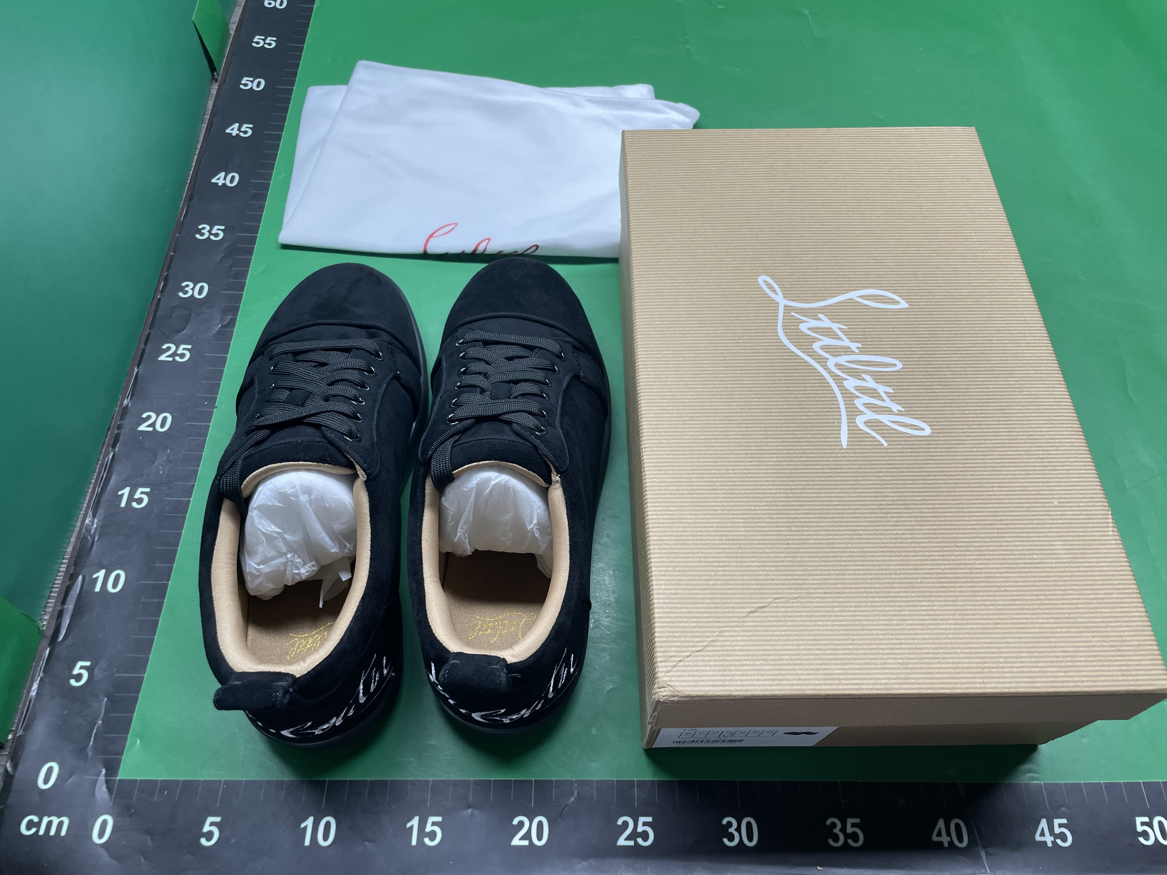 LTTL电绣男鞋黑色刺绣低帮柳钉平底休闲鞋月牙鞋厚底 — miniatura QC 3