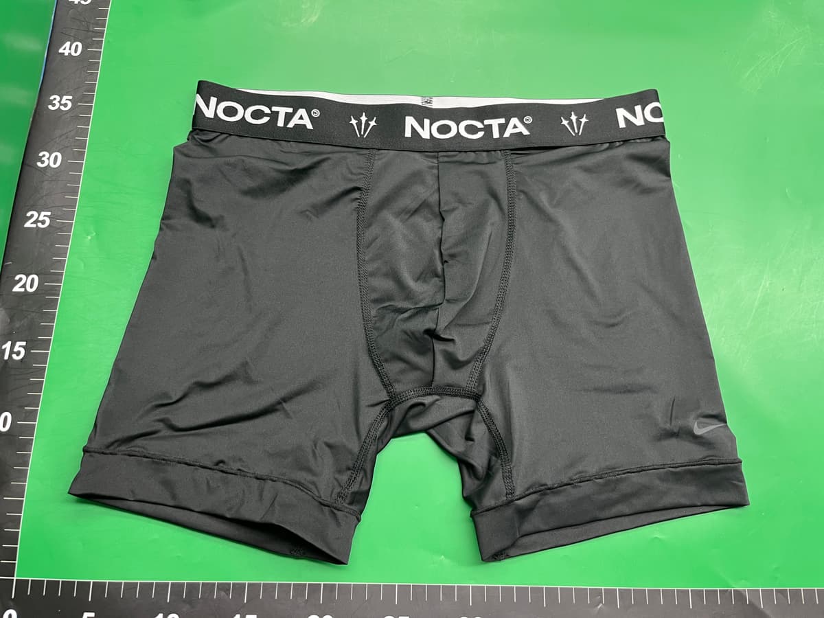 Nocta Men's Drake Collaboration Fashionable Comfortable Sports Quick-Drying Boxer Briefs Four-Corner Knit Black Stretch Thin — miniatura QC 6