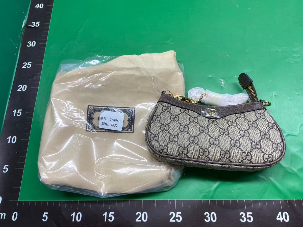 广州外贸直供G老花腋下女包真皮印花ophidia系列迷你手袋链条单肩 — foto QC 1