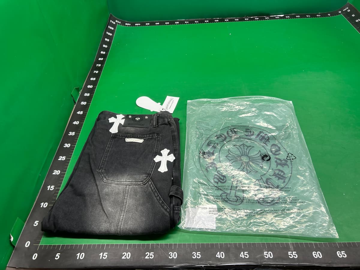 跨境新款26SS潮牌CH克罗直筒堆积神级版型情侣金属贴皮牛仔裤合集 — miniatura QC 4