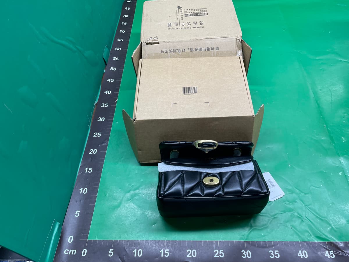蔻家新款小羊皮Tabby酒神包小香风菱格单肩腋下包斜挎包链条包 — foto QC 1