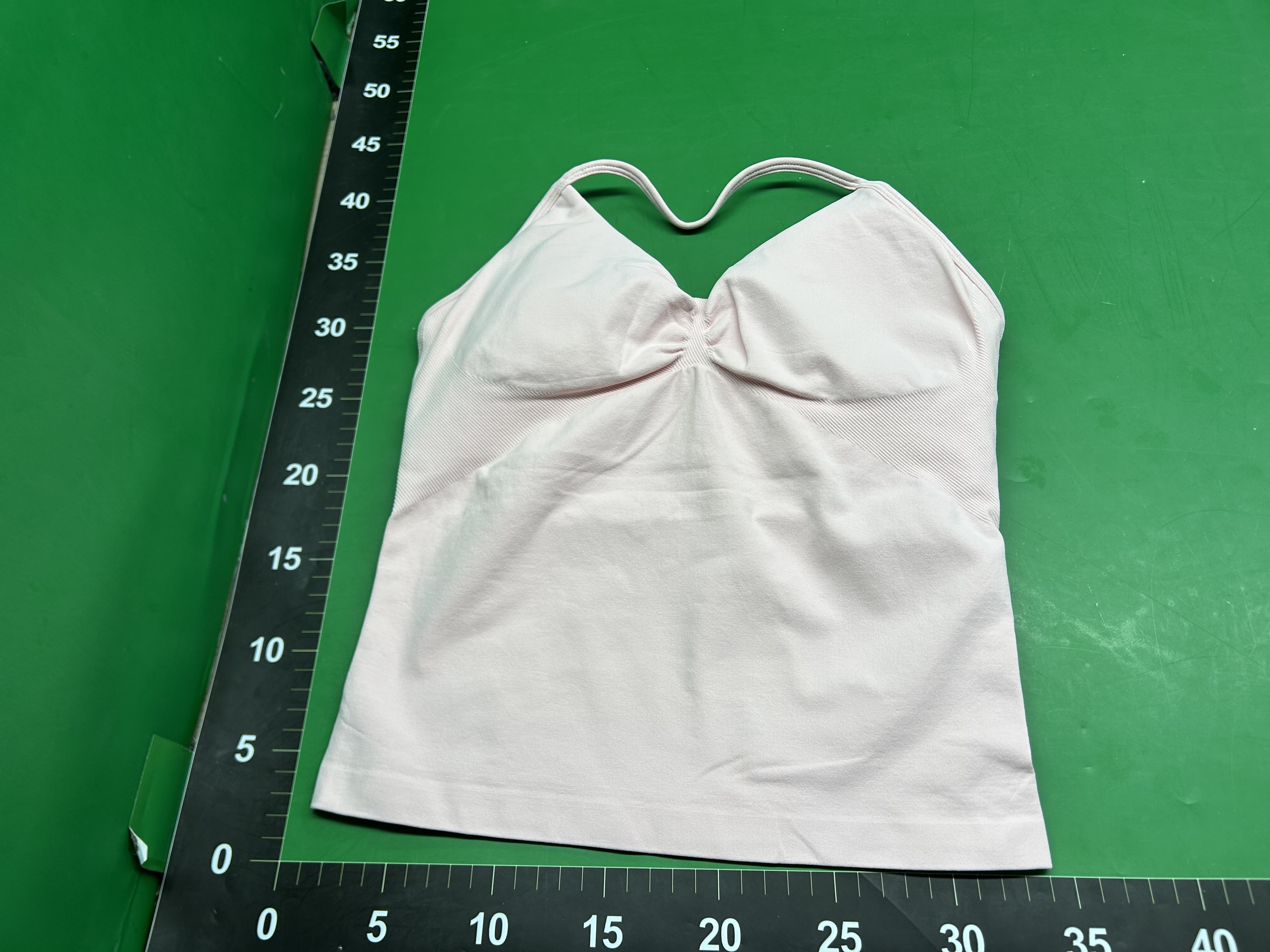 DFYNE跨境新款V领运动上衣女带胸垫高弹跑步运动健身服瑜伽服上衣 — miniatura QC 2