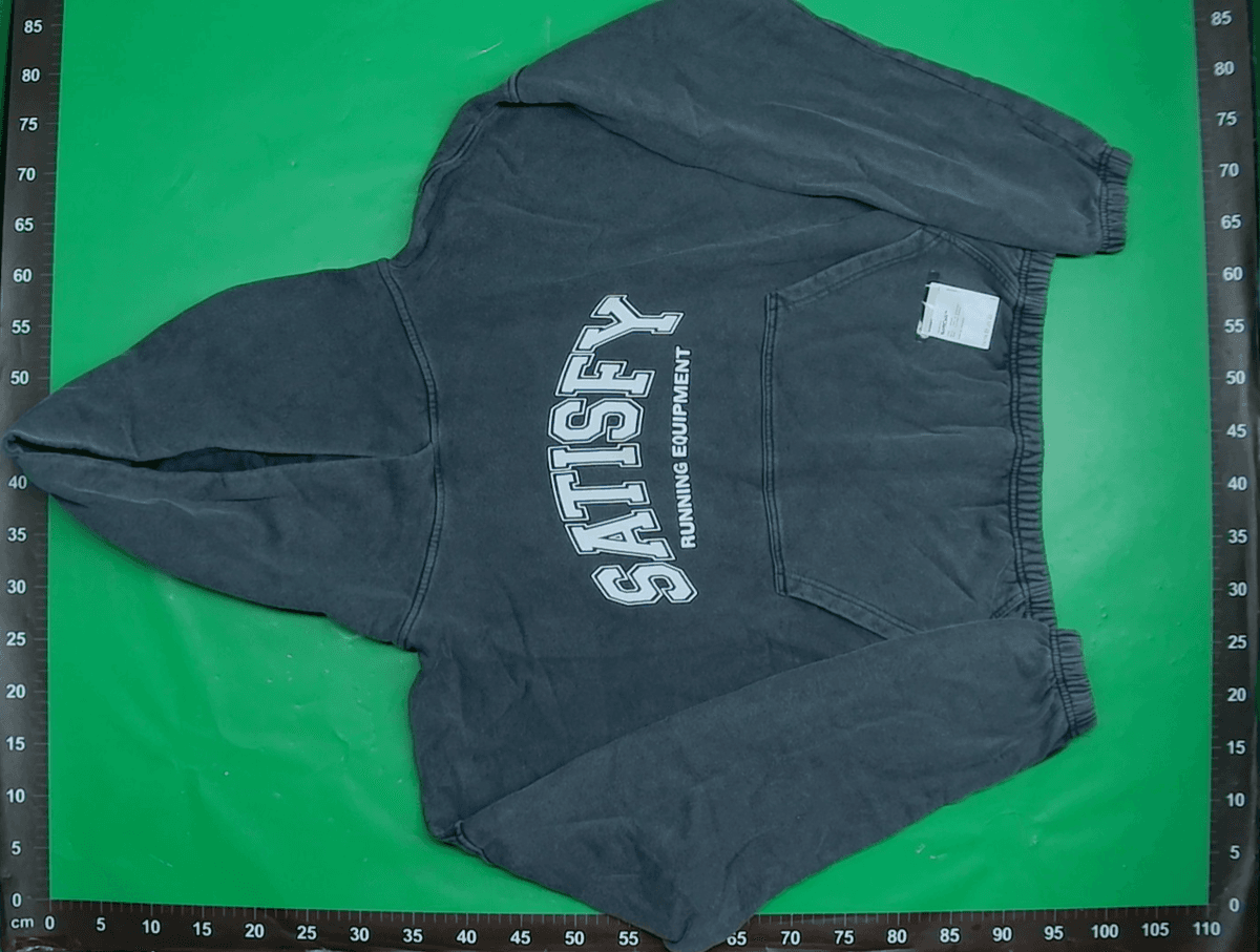 烦 satisfyrunning跑步马拉松重水洗连帽卫衣字母印花Logo帽衫 — foto QC 1