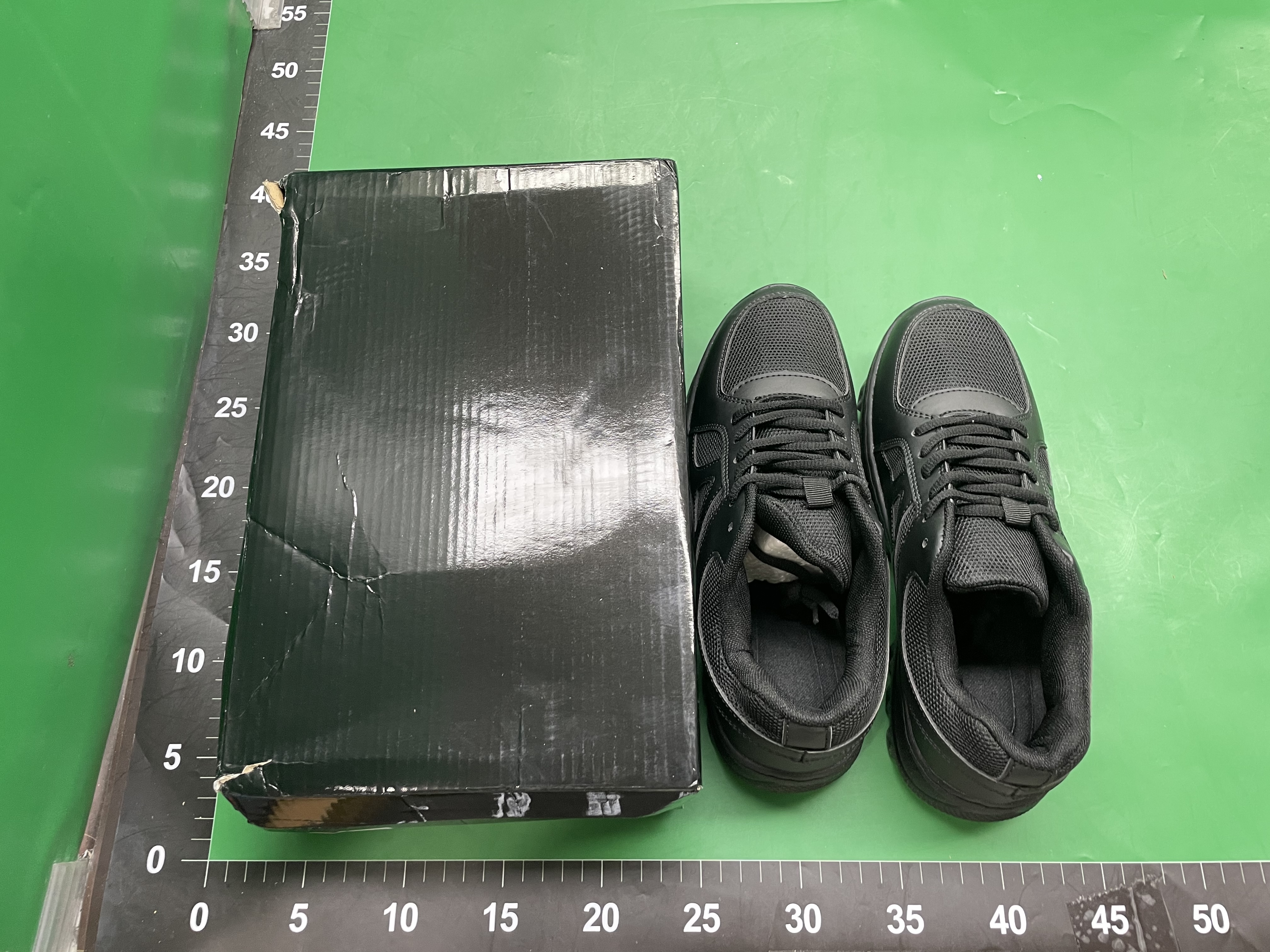 黑色运动鞋男款超轻跑步鞋消防体能训练鞋防滑耐磨全黑透气作训鞋 — foto QC 1