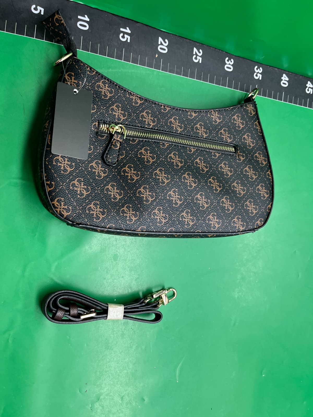 Gs猜家新款欧美简约风子母包腋下纯色饺子包吊饰翻盖单肩斜挎 — miniatura QC 2