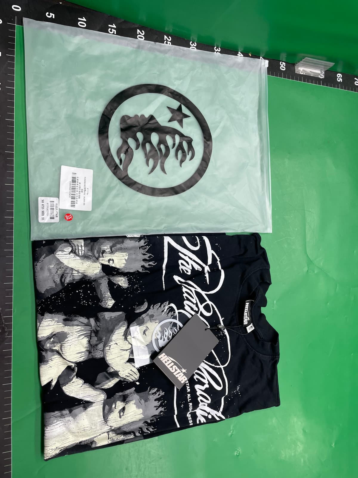 跨境美潮地狱之星Hellstar高街复古水洗做旧高品质宽松男女短袖T — miniatura QC 4