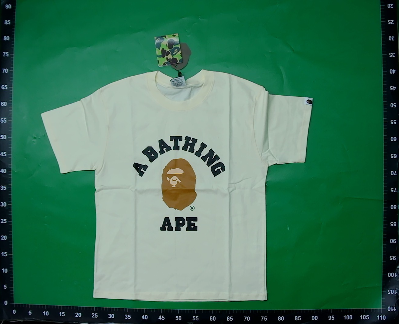 三标潮牌BAPE联名半袖TEE上衣男女同款猿人头高级宽松短袖T恤衫 — foto QC 1