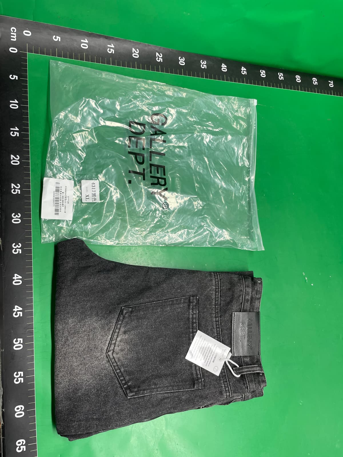 GALLERY DEPT JEANS美潮高街复古泼墨涂鸦春秋休闲直筒牛仔长裤男 — foto QC 1