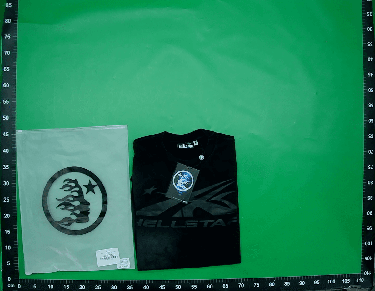 美式地狱之星高街男士做旧复古侧脸印花宽松短袖T恤情侣上衣男tee — foto QC 1