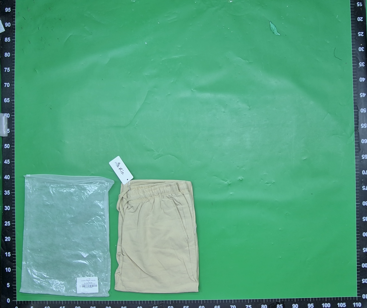 男休闲亚麻九分裤宽松紧夏季棉麻料直筒加肥水洗加大码简约长裤子 — foto QC 1