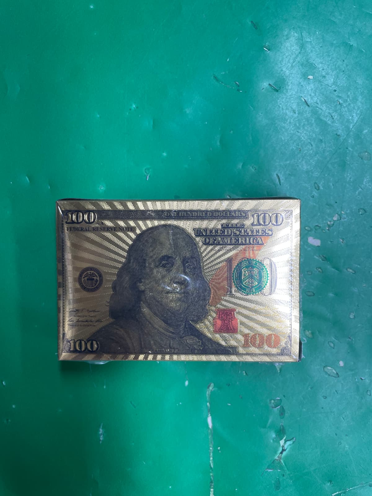 黄金扑克PVC黑格子创意加厚金箔扑克牌桌游牌防水耐折耐磨塑料牌 — miniatura QC 2