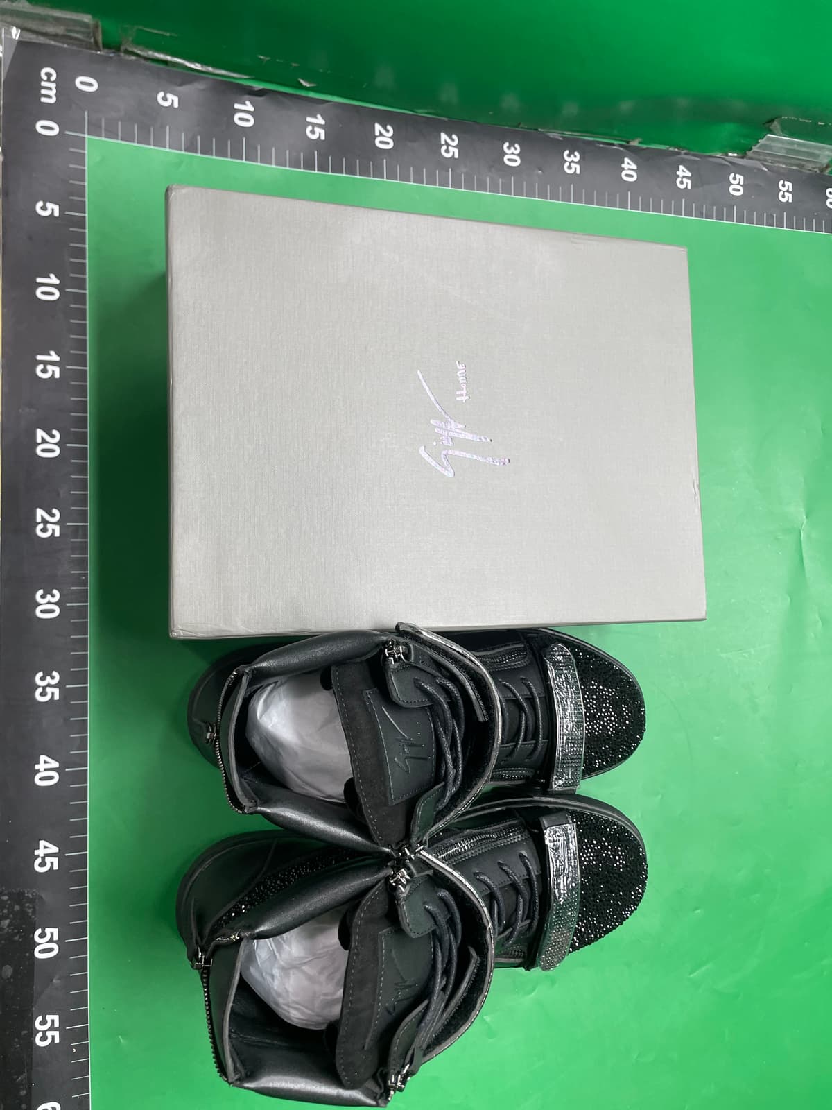 春秋AGZ欧美男女鞋黑色真皮漆皮高帮拉链金属双铁扣平底板鞋潮 — miniatura QC 2