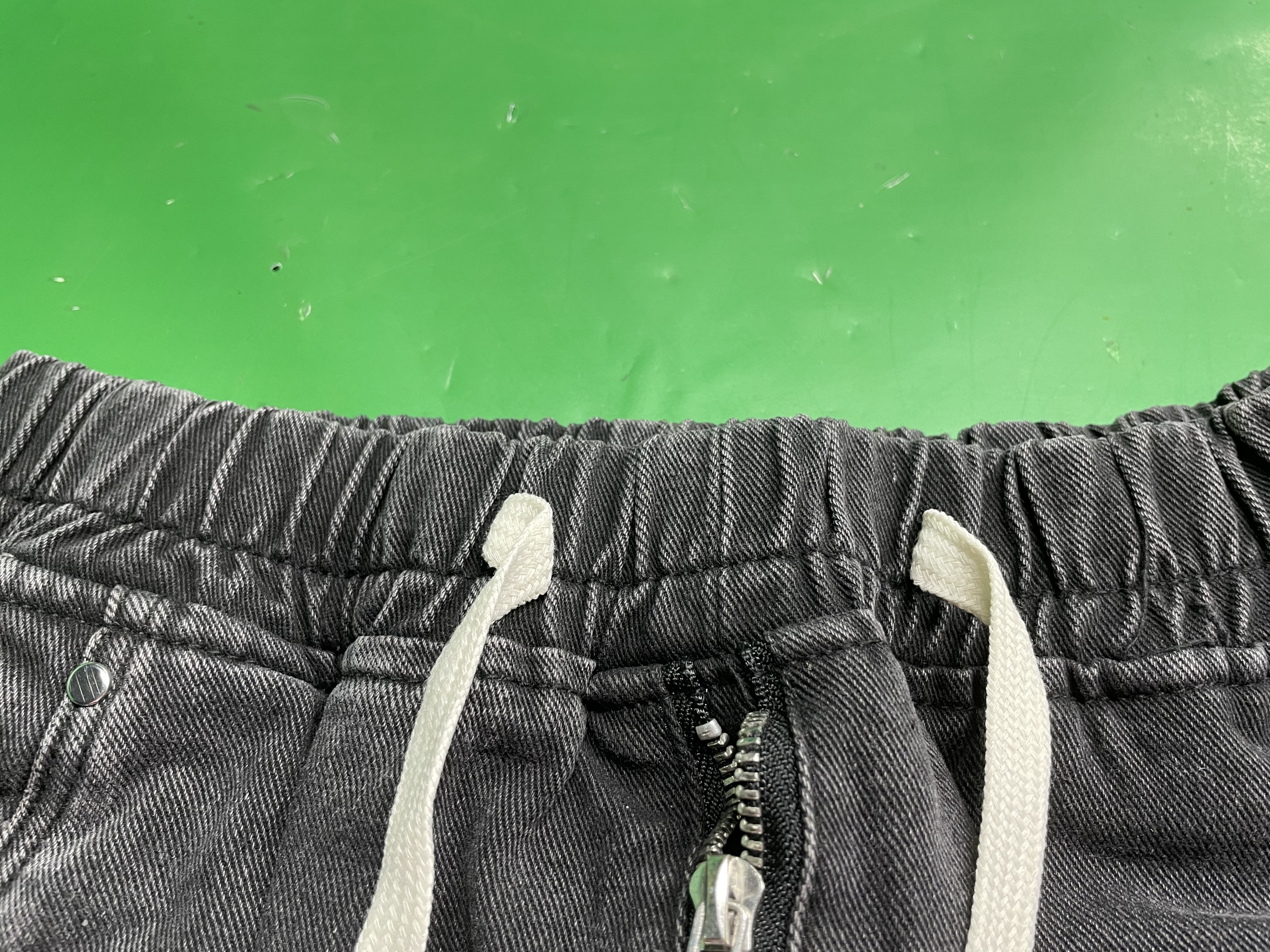 未动版型 RO风格 23ss 阔腿水洗灰牛仔裤 vibe风烟灰男女工装裤 — foto QC 1