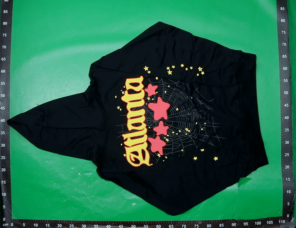 Sp1der Hip Hop Singer Young Thug Same Foaming Letter 555555 Couples Hoodie Pink Sweater — foto QC 1