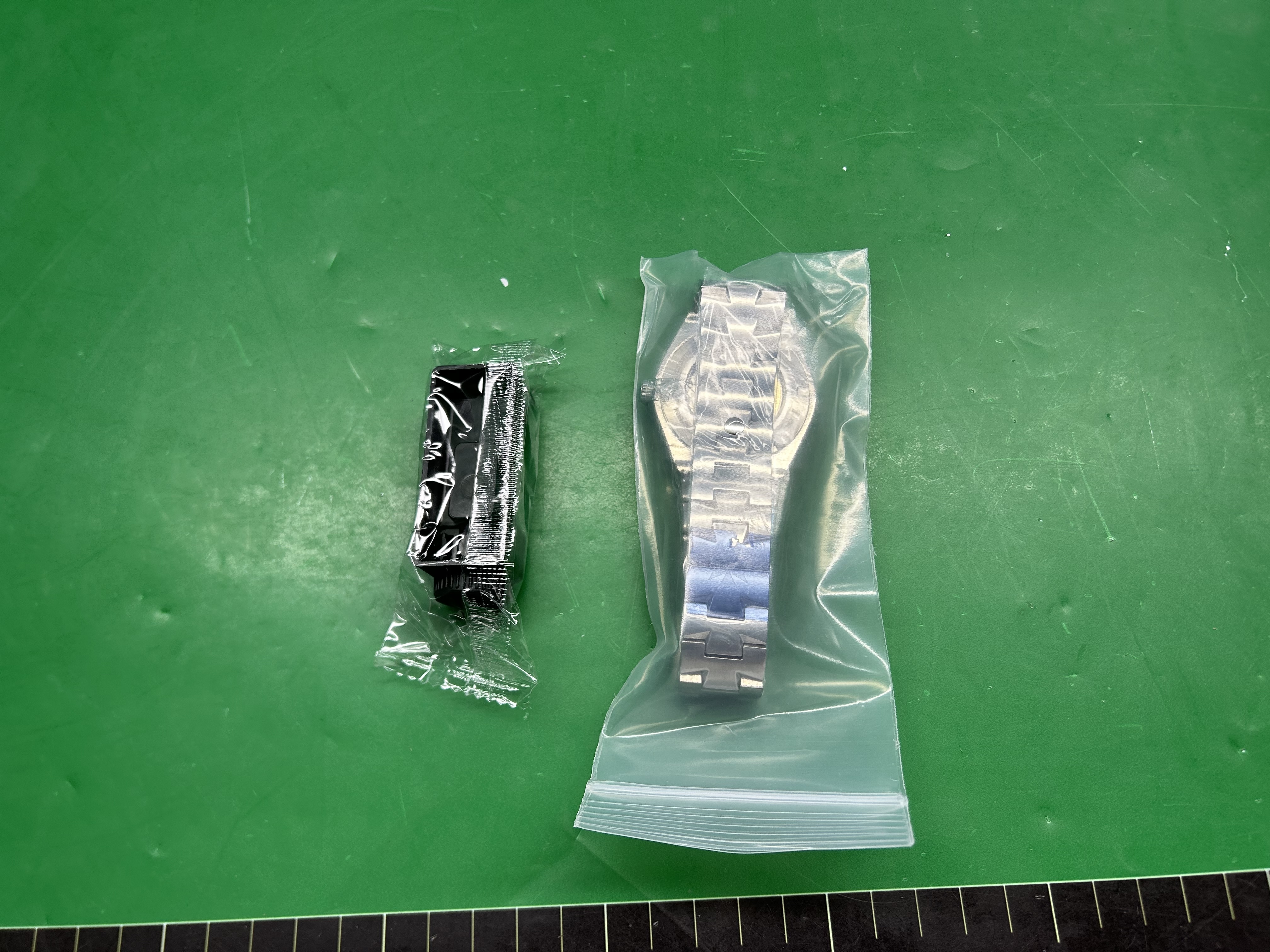 跨境4500V透底Men's mechanical Watch男士夜光精钢带防水VC腕表 — foto QC 1
