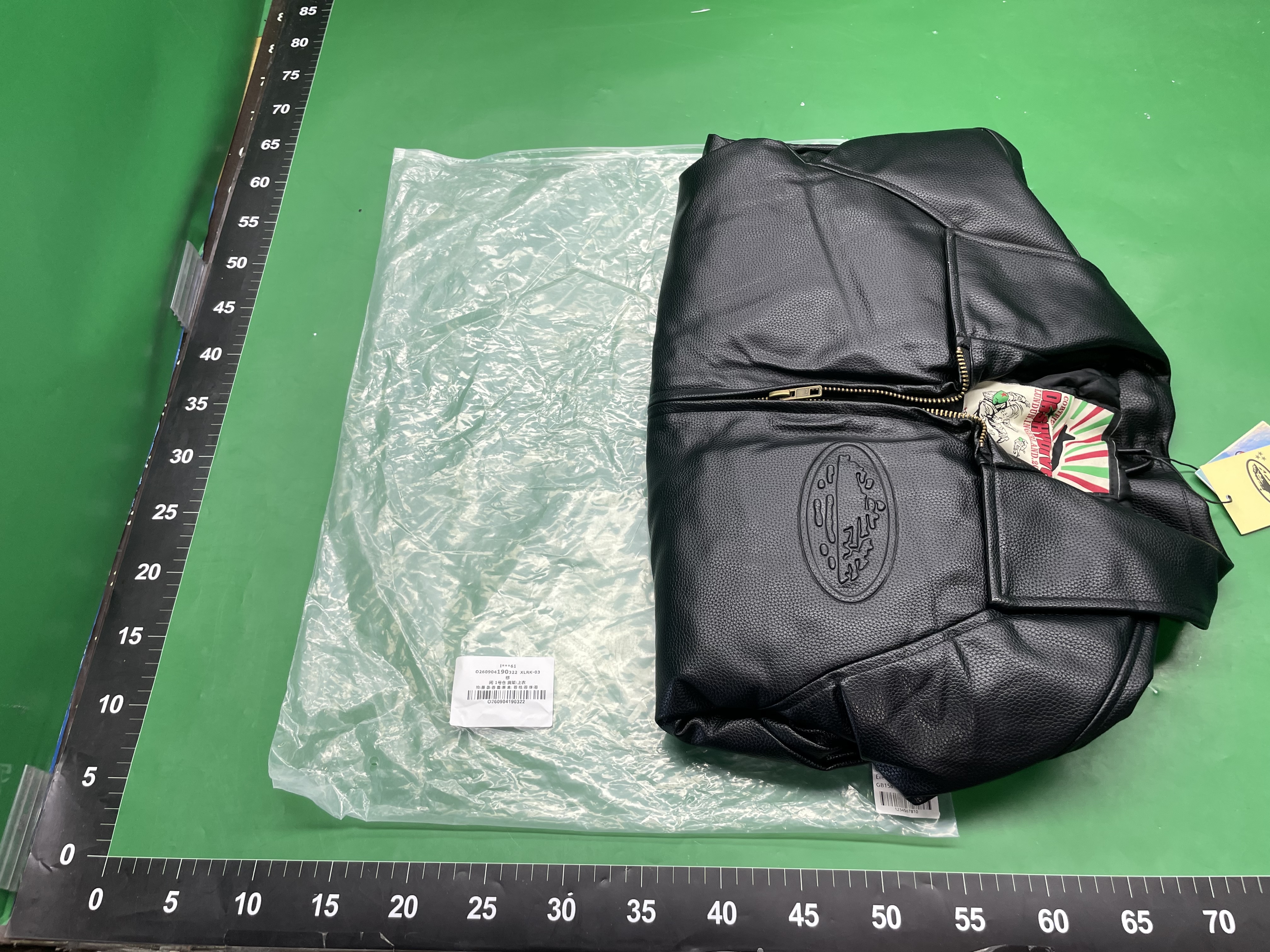 欧美高街潮恶魔岛PU皮夹棉棉服 corteiz男女同款休闲拉链夹克外套 — foto QC 1
