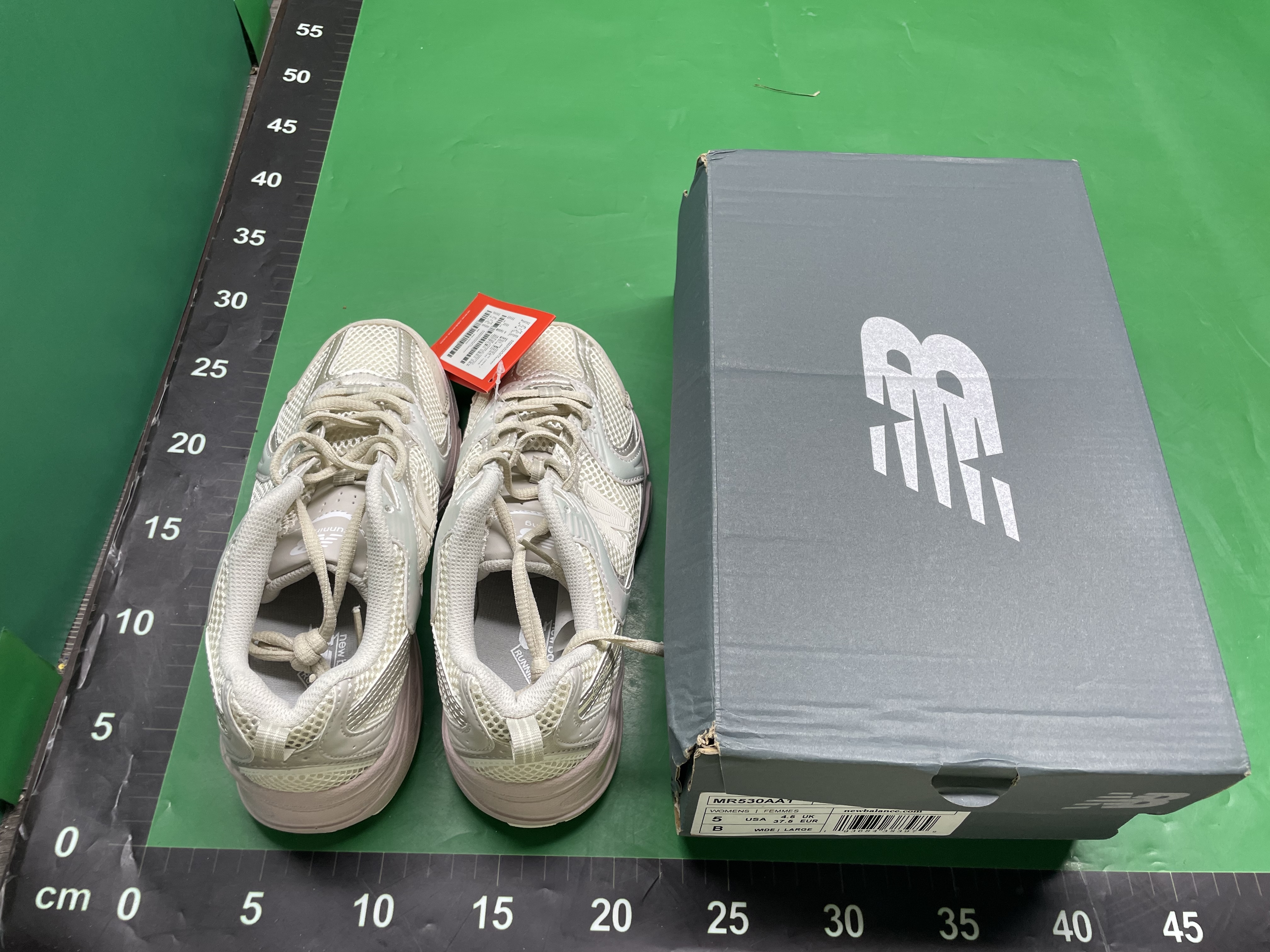 NB530运动舒适网布合成减震耐磨低帮休闲城市通勤跑步鞋男女银黑 — foto QC 1