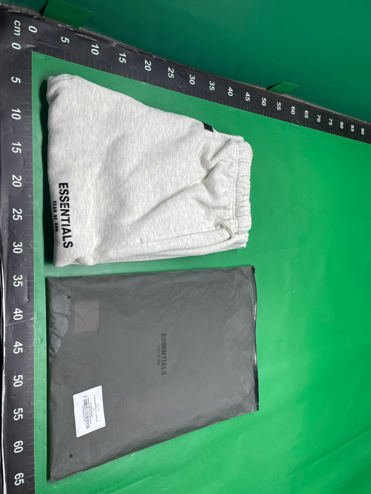 2022SS- Essentials-绒布直筒裤 小字logo植绒印花 — miniatura QC 5
