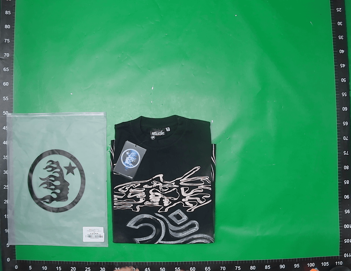 跨境外贸批发Hellstar 地狱之星洗水做旧短袖短裤套装男女潮牌ius — miniatura QC 2
