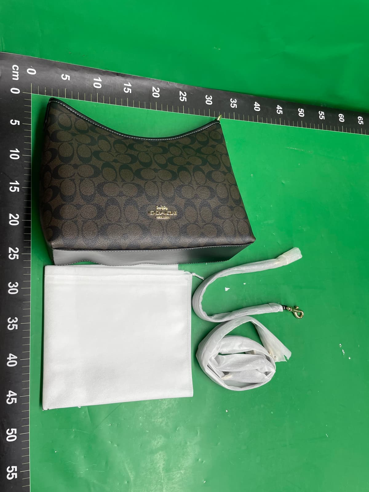 26新款Laurel流浪包丹宁牛仔hobo腋下包经典老花大容量单肩托特包 — foto QC 1