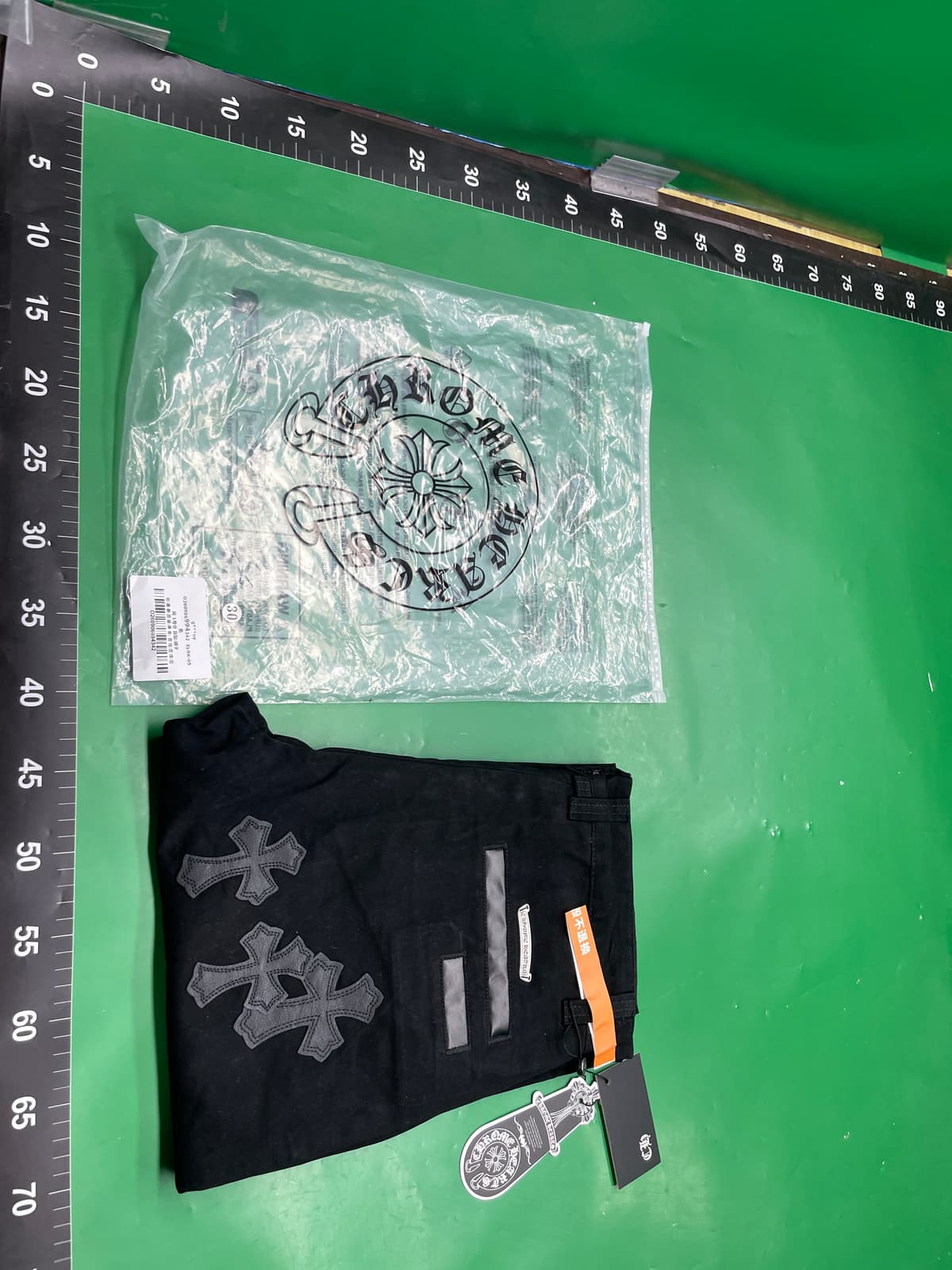 跨境新款26SS潮牌CH克罗直筒堆积神级版型情侣金属贴皮牛仔裤合集 — miniatura QC 3
