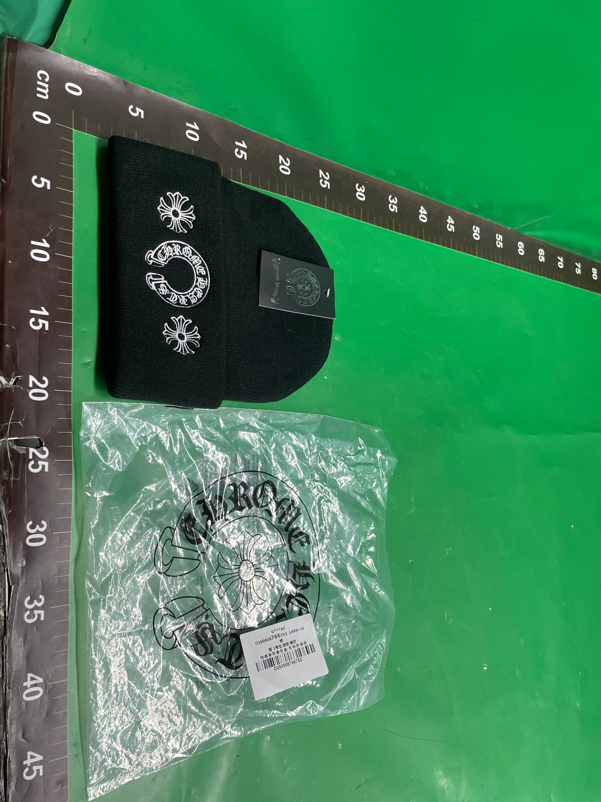 新款针织帽梵文印花毛线帽男女刺绣帽子潮流冷帽秋冬显脸小堆堆帽 — foto QC 1