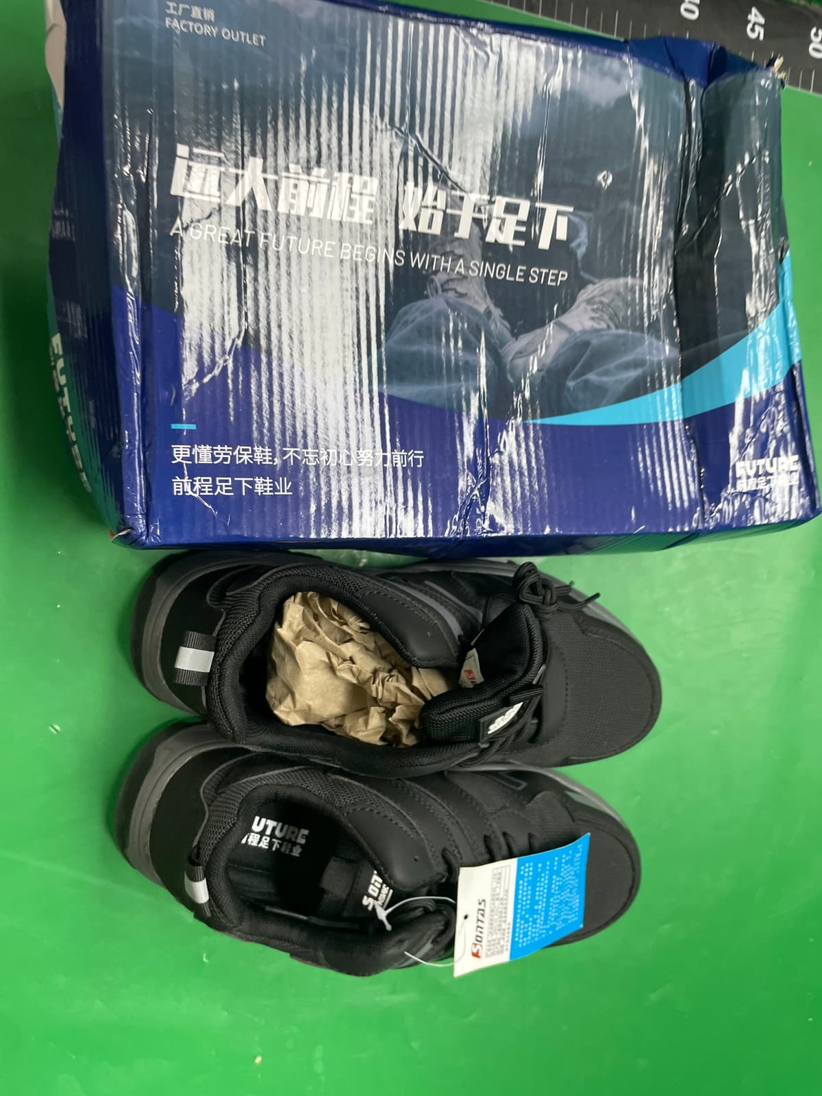 男士劳保鞋夏季透气防砸防刺钢板钢包头绝缘软底超轻老保工作超软 — foto QC 1