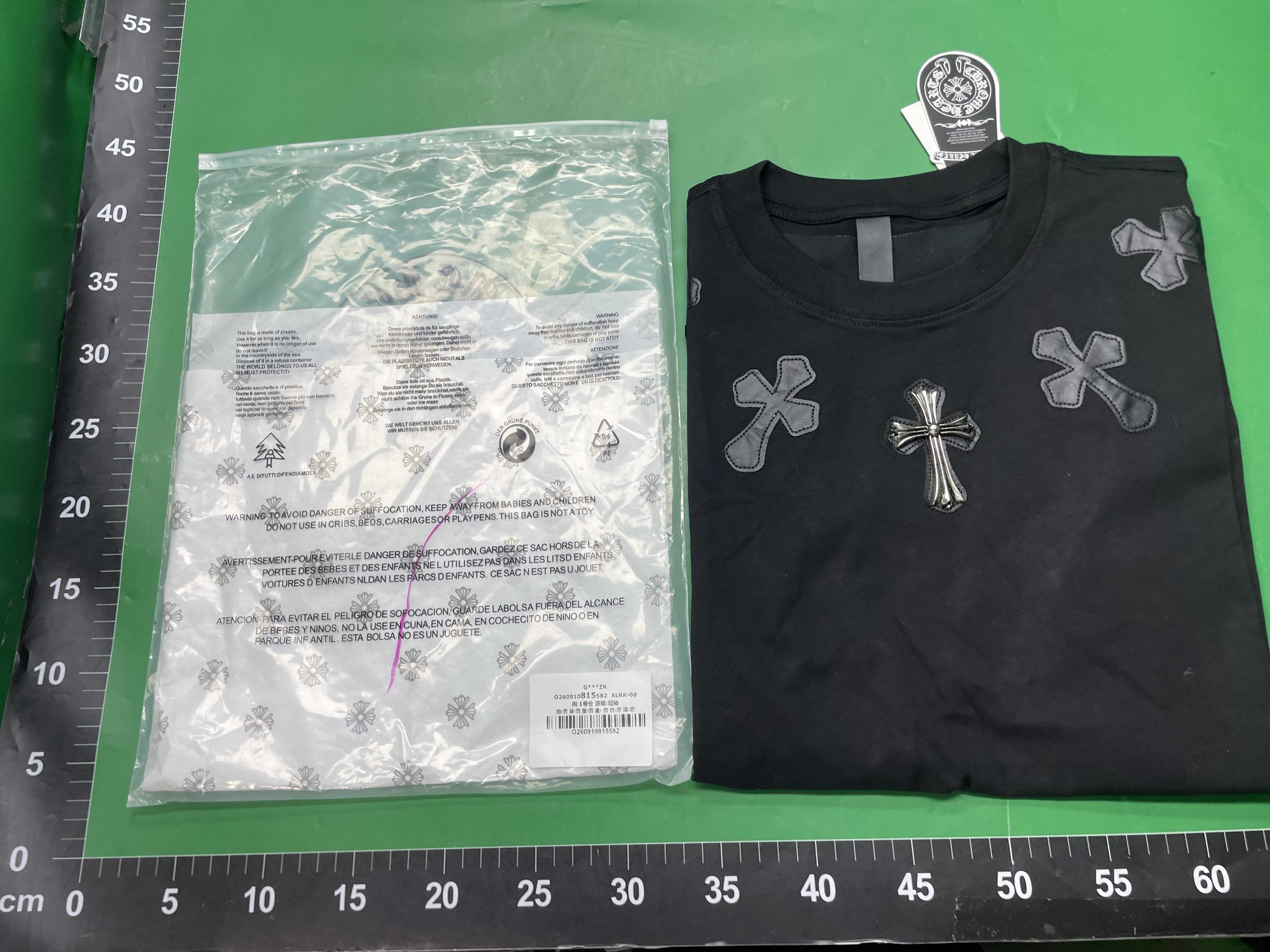 夏季新款跨境潮牌原版十字架宝剑印花男女情侣款宽松短袖T恤合集 — miniatura QC 5