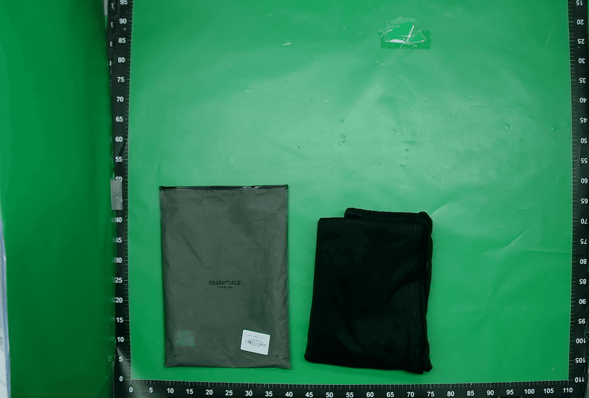2022SS- Essentials-绒布直筒裤 小字logo植绒印花 — miniatura QC 3