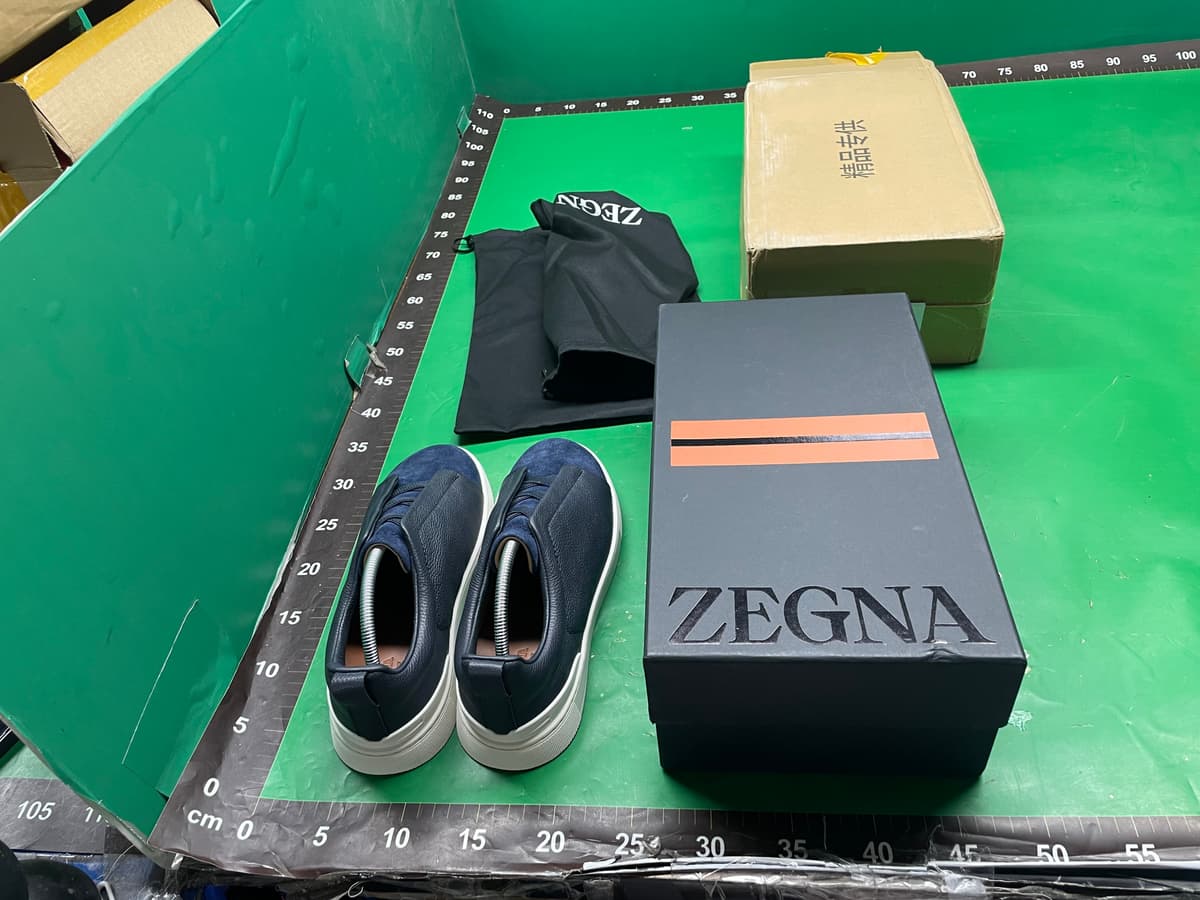 工厂新杰妮亚男鞋头层牛皮一脚蹬休闲真皮奢华鹿皮板鞋百搭休闲鞋 — miniatura QC 4