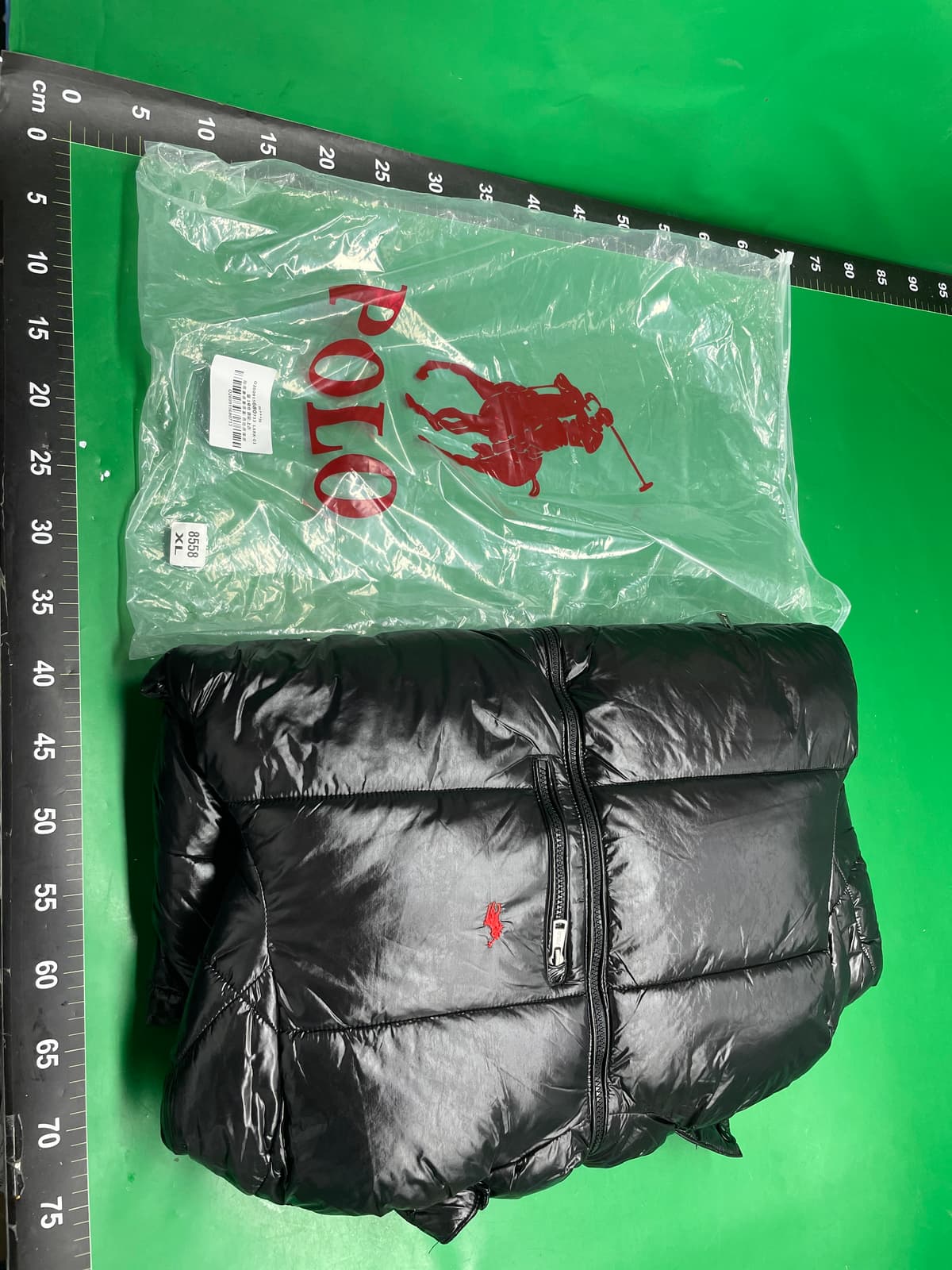 跨境RL拉风小马刺绣亮面半高领可拆卸领羽绒服男棉男欧码爆款外套 — miniatura QC 3