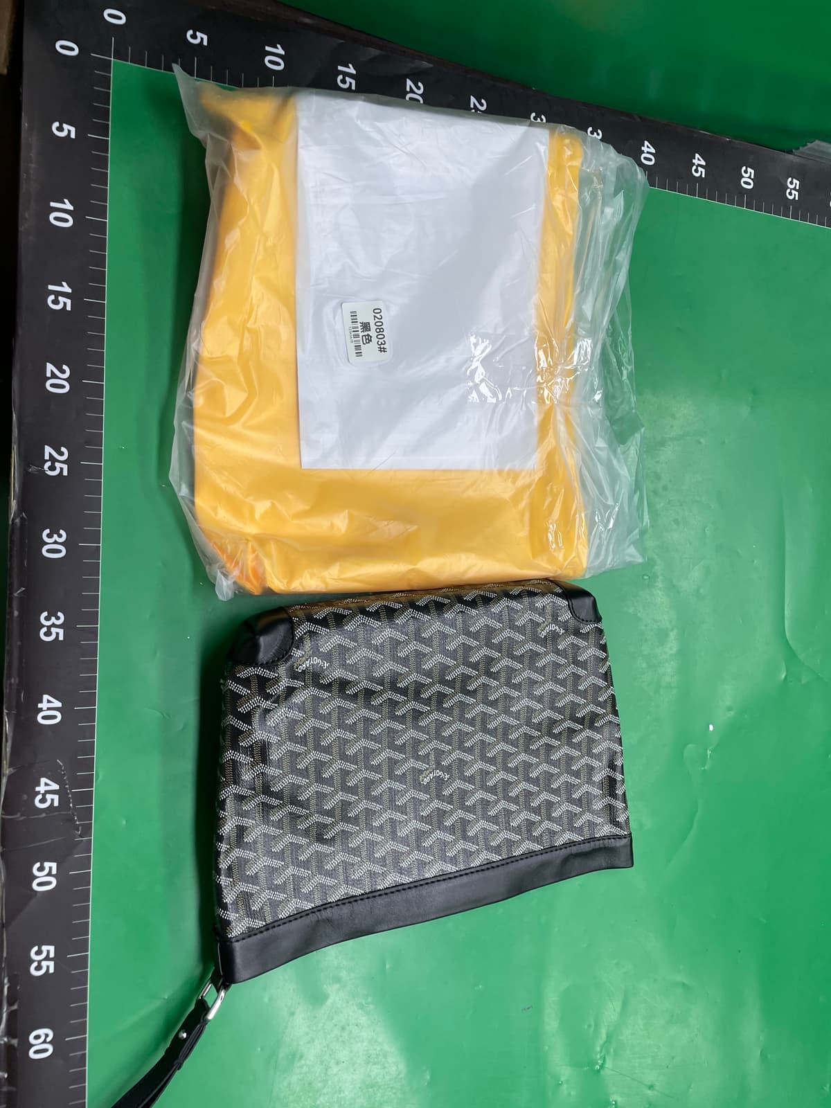 外贸版跨境牙狗化妆包洗漱包手拿包男女同款hoboY字印花手提包 — foto QC 1