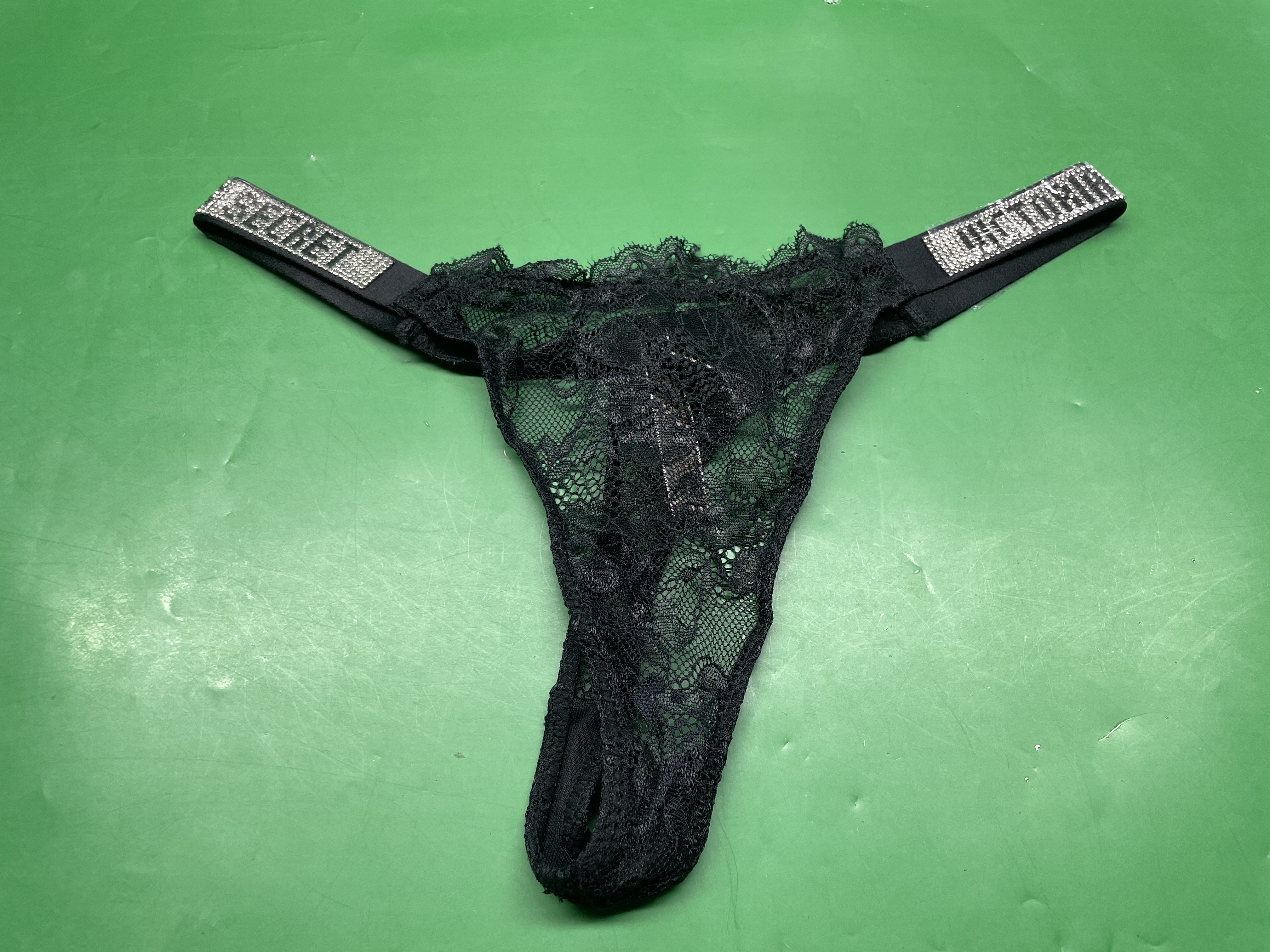 经典款内裤高腰水钻蕾丝三角裤丁字裤网红爆款外露腰维多同 — foto QC 1