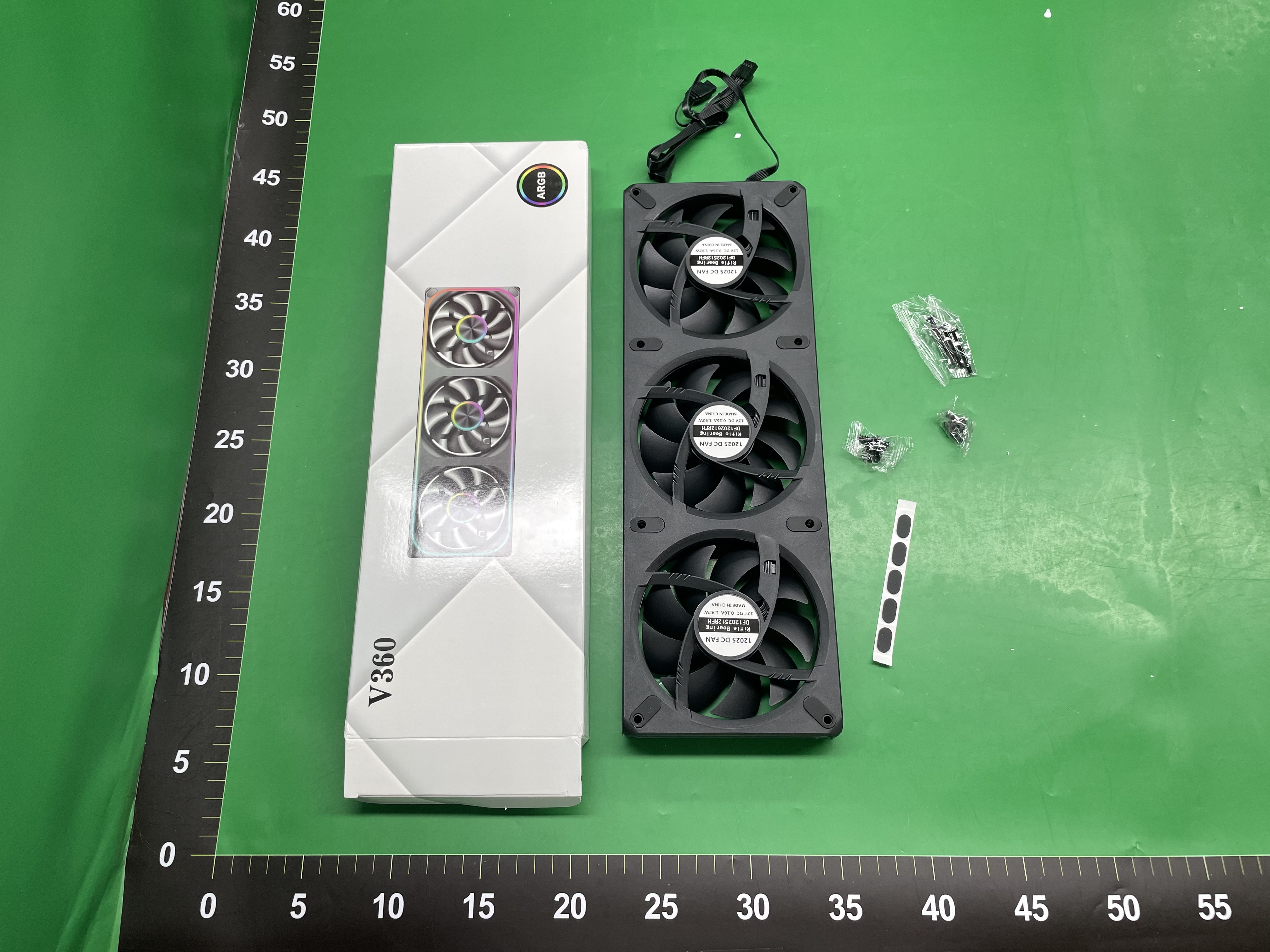 V240V360三联排积木风扇ARGB光效电脑散热12cm联体风冷风扇散热排 — miniatura QC 3
