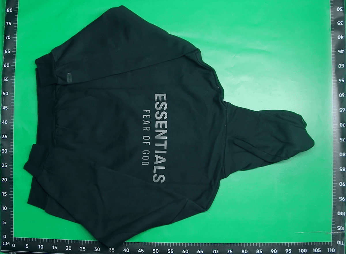 ss25-Essentials拉丝银硅胶开衫拉链宽松连帽帽衫外套 — miniatura QC 2