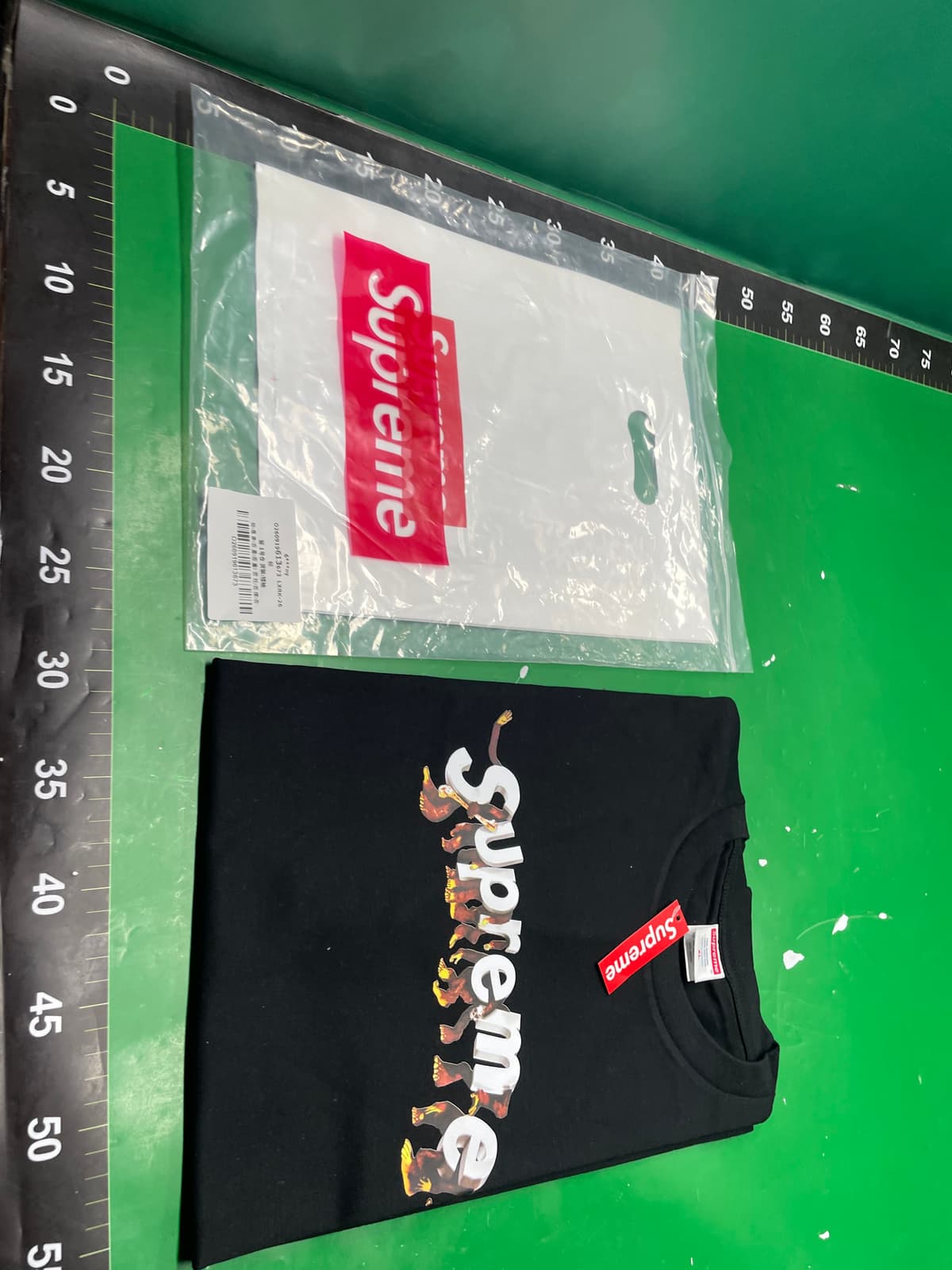 高版本跨境美潮Supreme字母标志印花BOX圆领短袖T恤男女宽松休闲 — foto QC 1