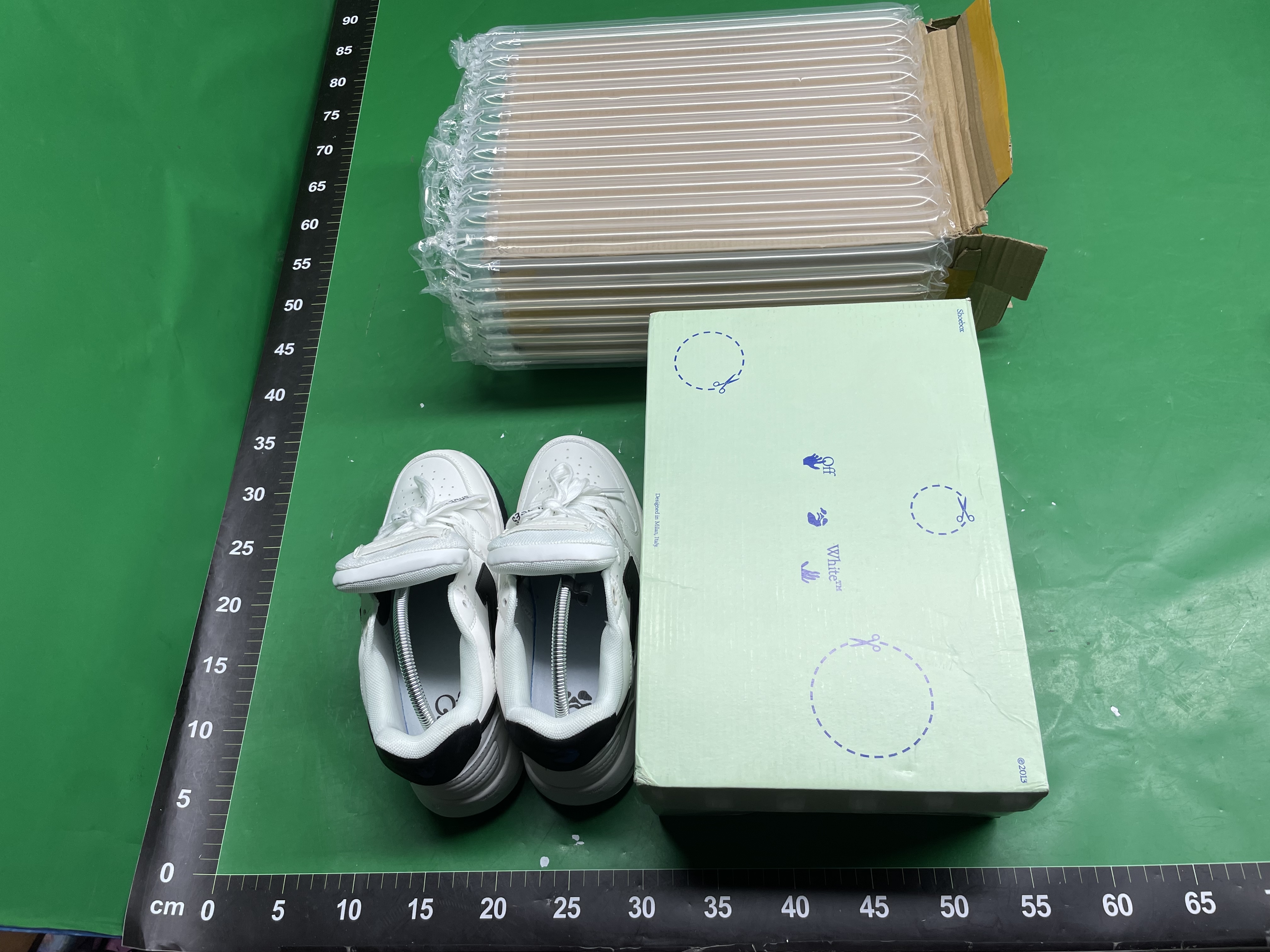 高品质OFF联名板鞋男箭头休闲运动鞋女厚底平跟通勤鞋欧美风潮鞋 — foto QC 1