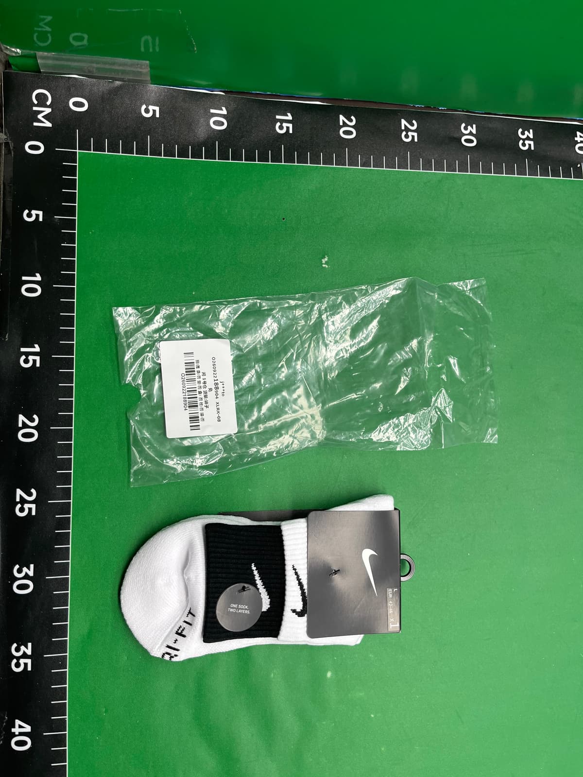 苏万耐剋斯特拼接假两件毛巾底袜子NK双层男女情侣款男女运动袜 — miniatura QC 4