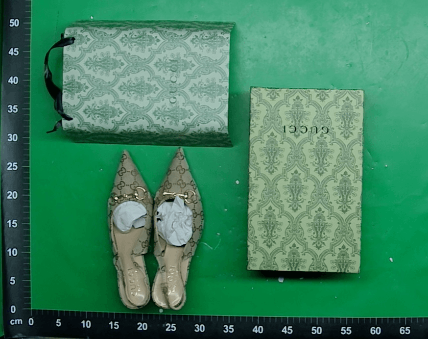 高版本热销G家经典老花布字母百搭细高跟凉鞋单鞋7cm尖头欧美外贸 — foto QC 1