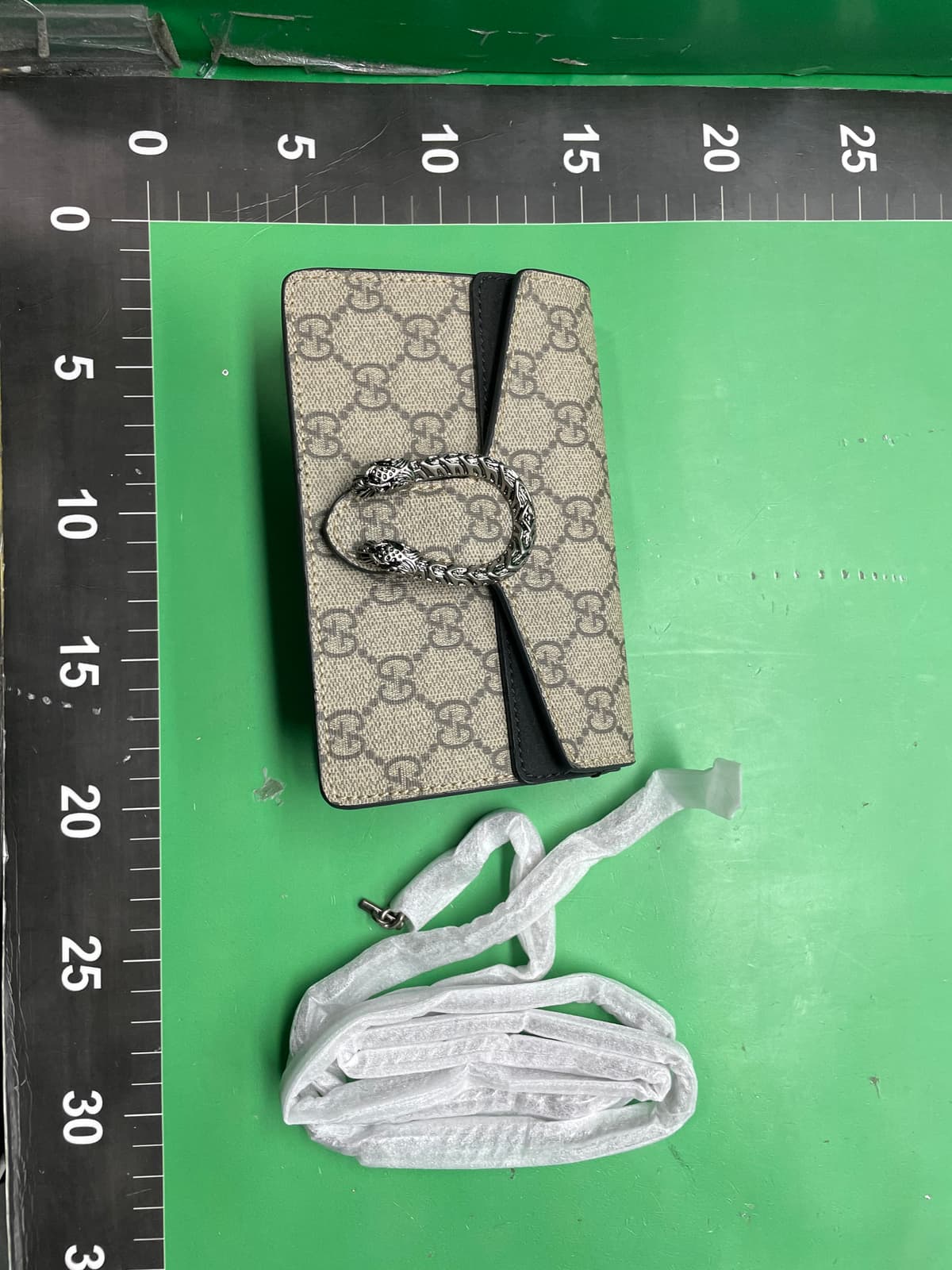 广州高版双G家dionysus酒神包印花虎头扣小号链条信封单肩斜挎女 — foto QC 1